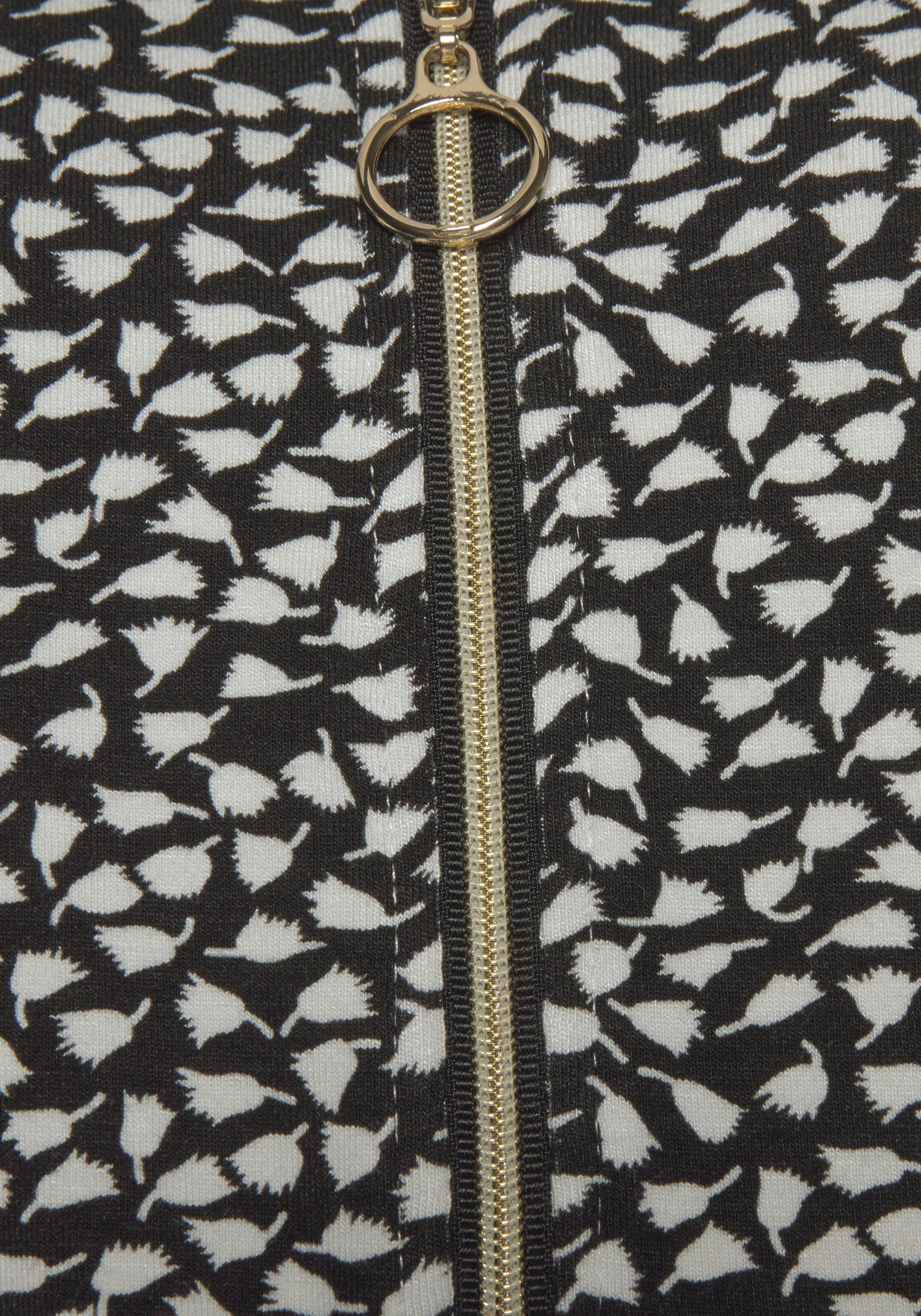 s.Oliver Sommerkleid, mit Reißverschluss und 3/4-Ärmeln, Jerseykleid mit Taschen