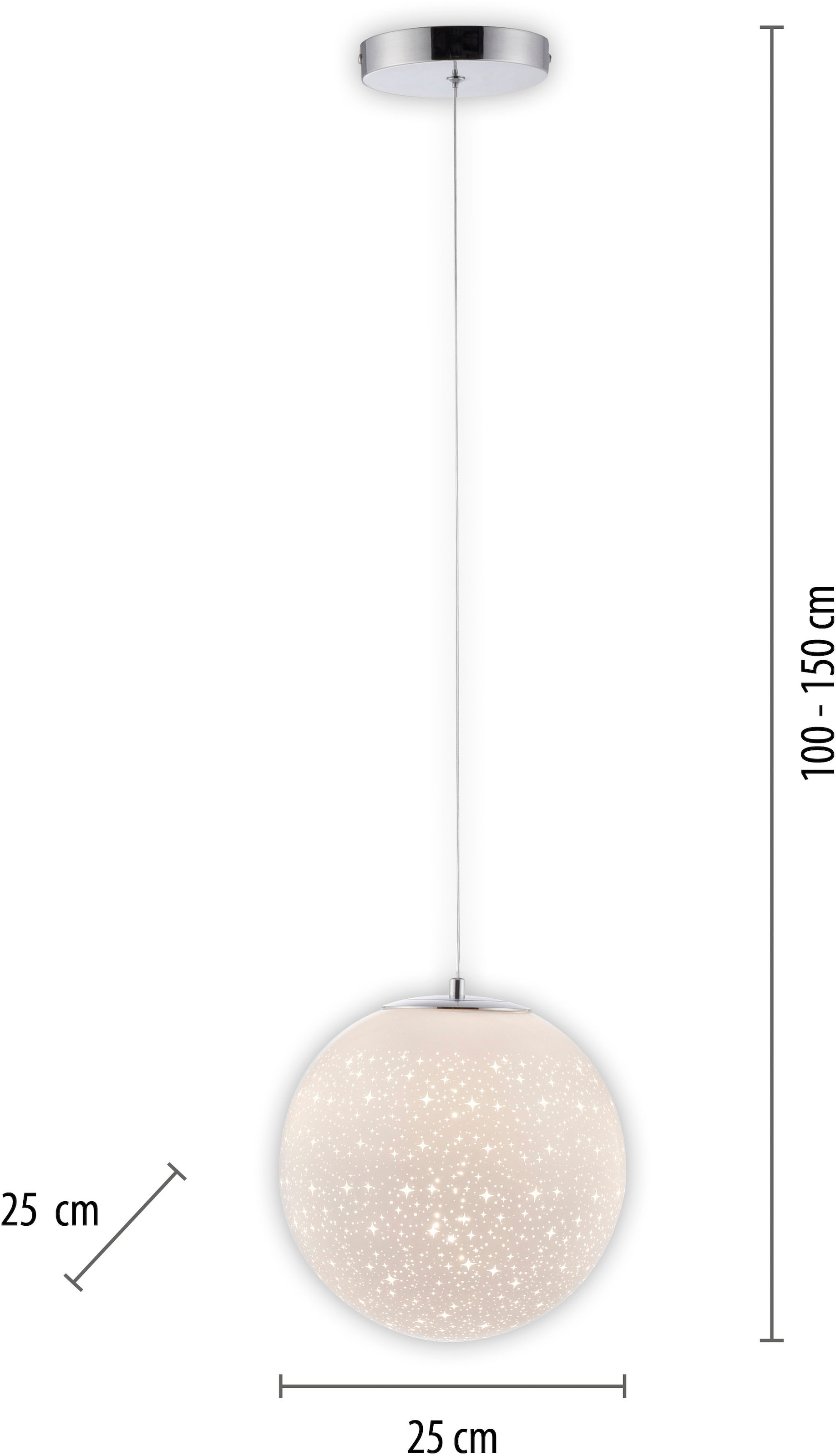 Paul Neuhaus Pendelleuchte »BOLO«, 1 flammig, Leuchtmittel LED-Board | LED fest integriert