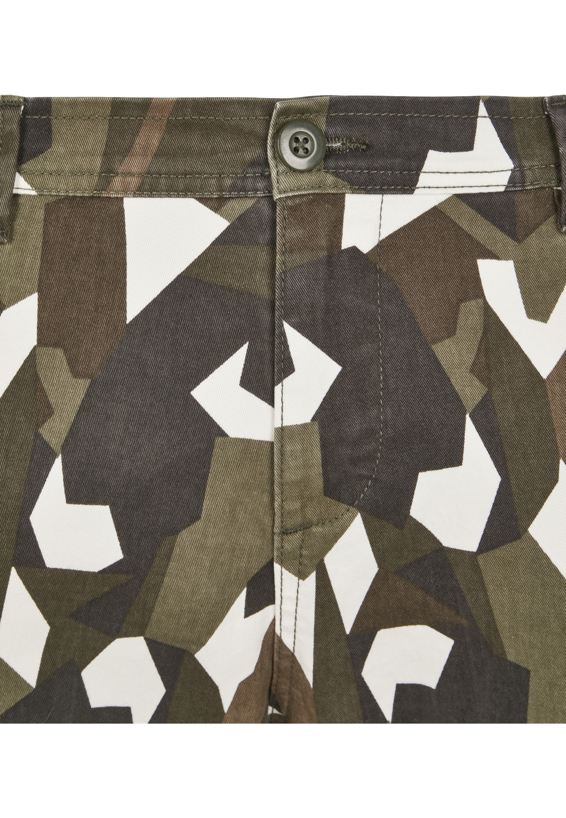 URBAN CLASSICS Cargohose »Urban Classics Herren Geometric Camo Stretch Twill Cargo Pants«