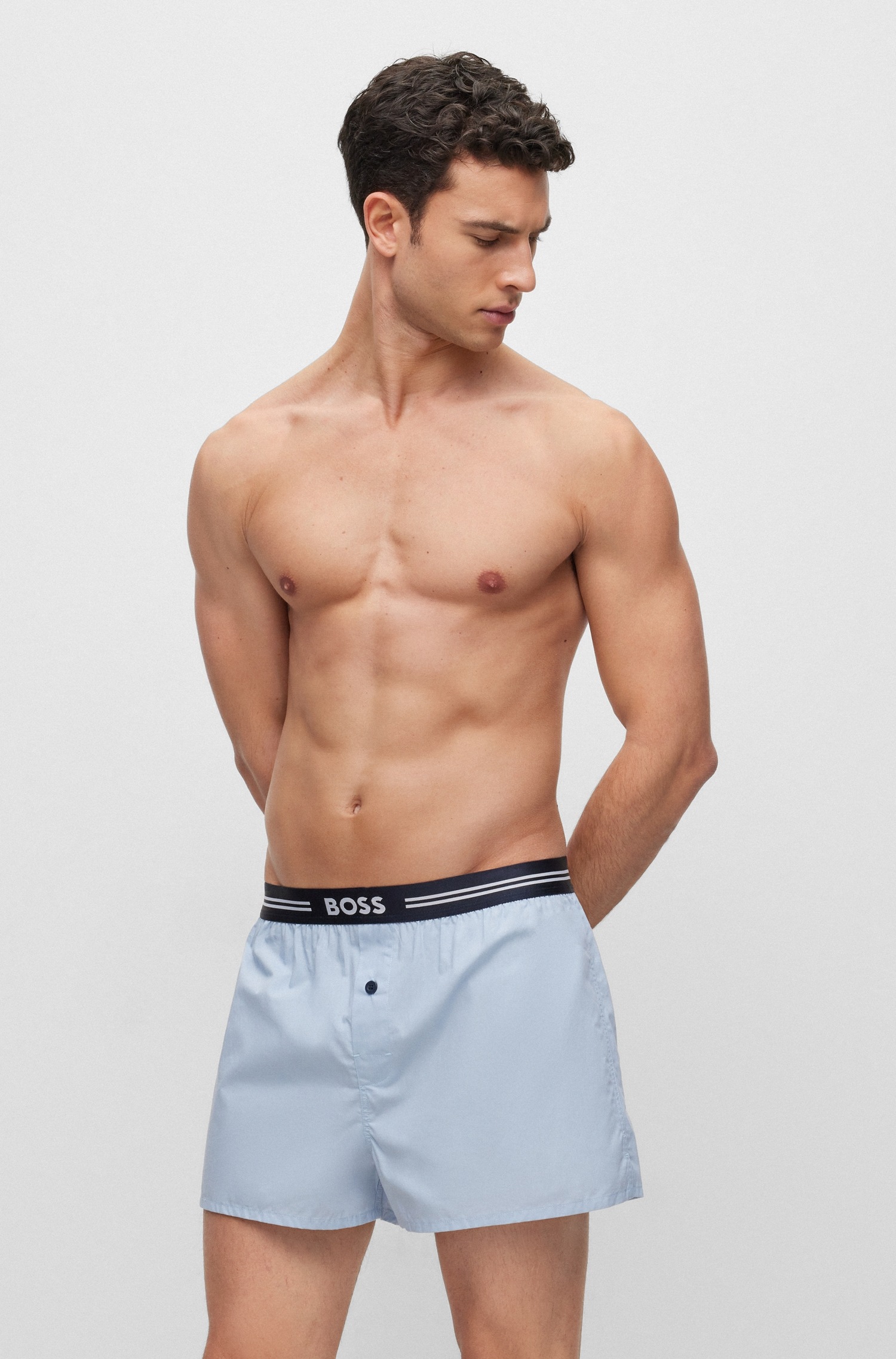 Thumbnail - BOSS Boxershorts "3P Woven Boxer" Packung, 3er Pack, 3 Stk. tlg., mit Eingriff mit Knopf