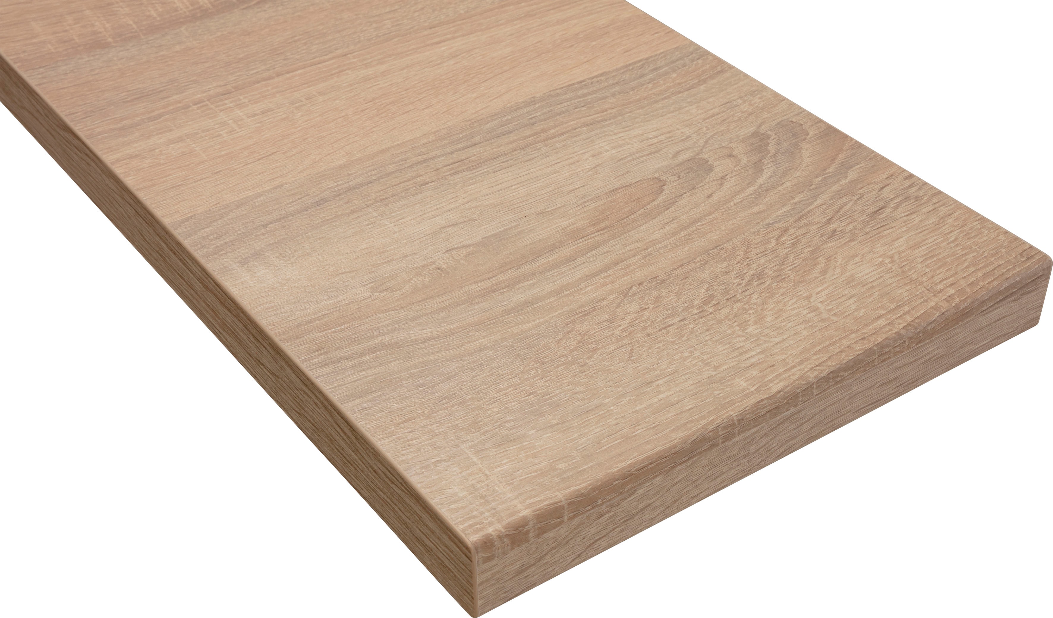 Arbeitsplatte WIHO KÜCHEN, B:50cm H:3,8cm T:60cm, braun, Küche, Tischplatten, "Flexi", 38 mm stark, von drei Seiten ummantelt