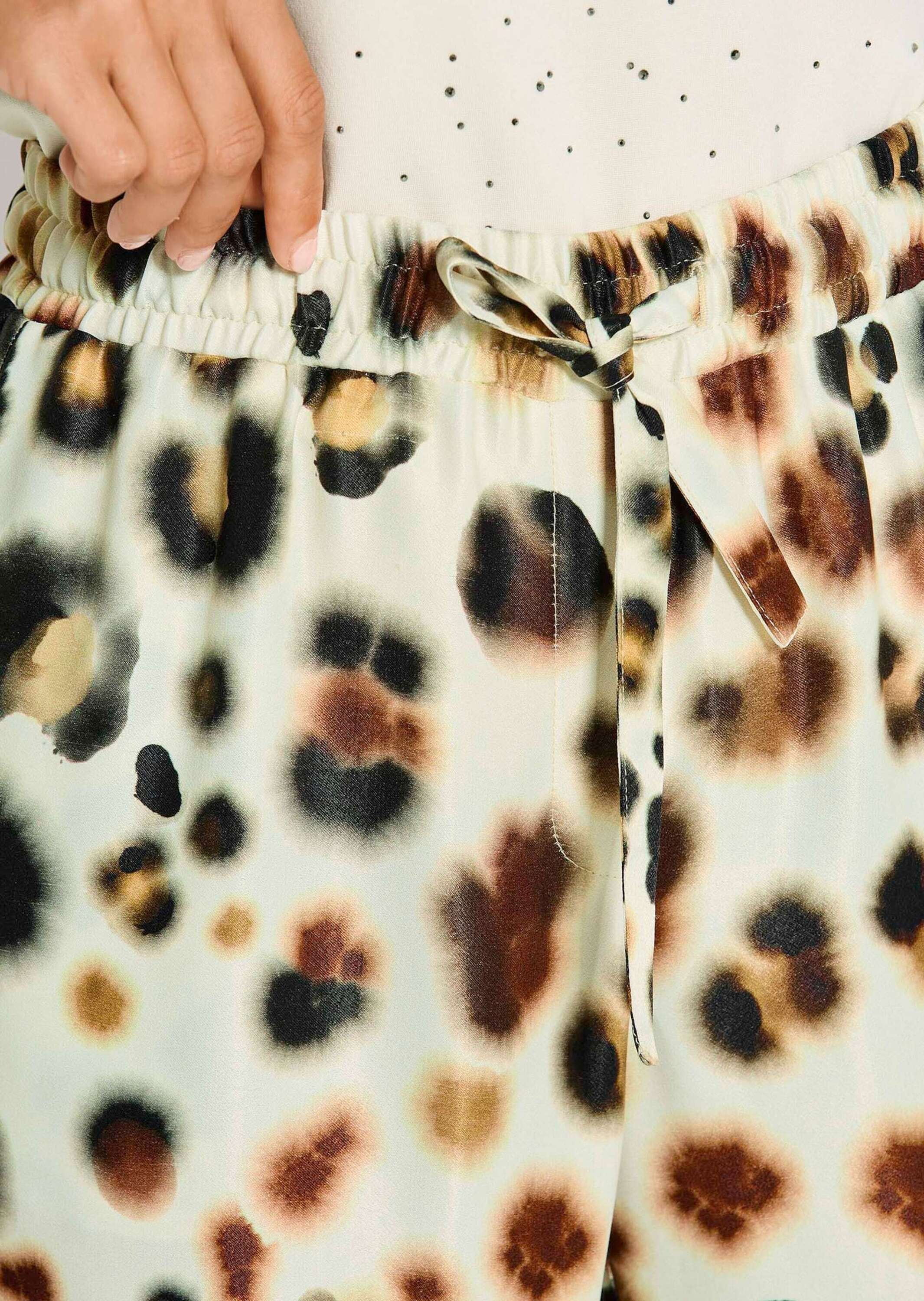 MADELEINE Chinos »Palazzohose Druckhose mit Animalprint«