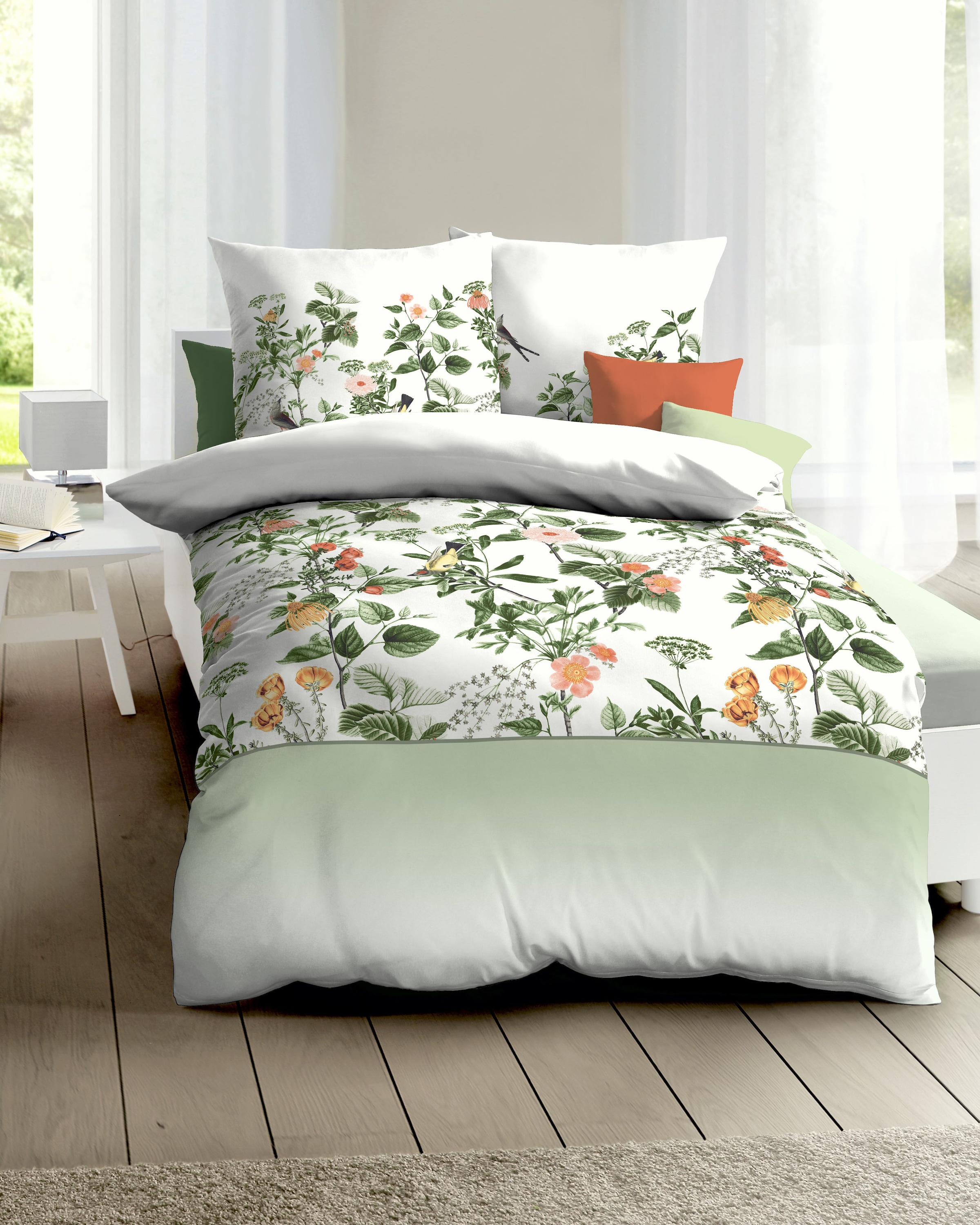 Kaeppel Bettwäsche "Formosa" 2 Stk. tlg. Mit Blumen günstig online kaufen