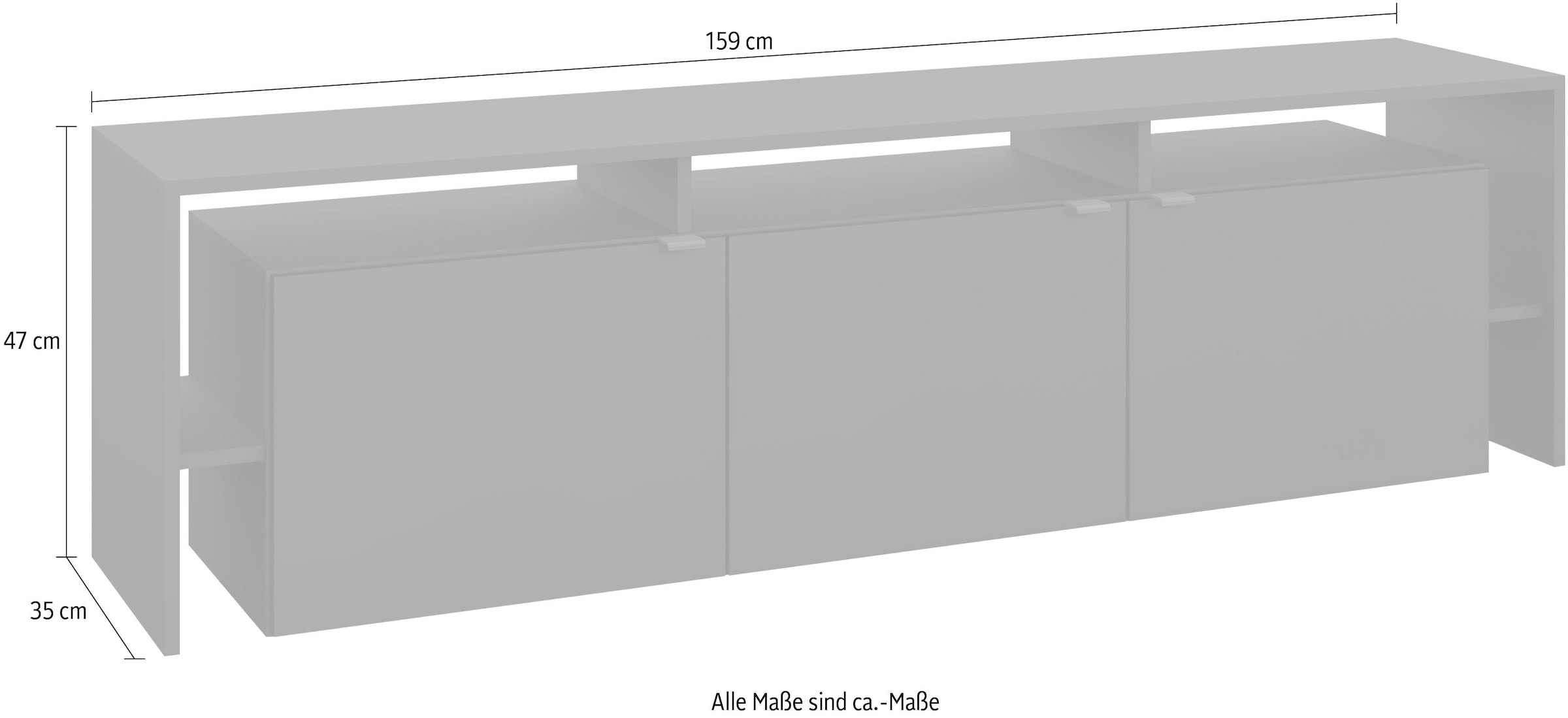 | Breite bestellen cm, TV-Schrank borchardt 159 BAUR mit Überbau »Sophia«, Möbel