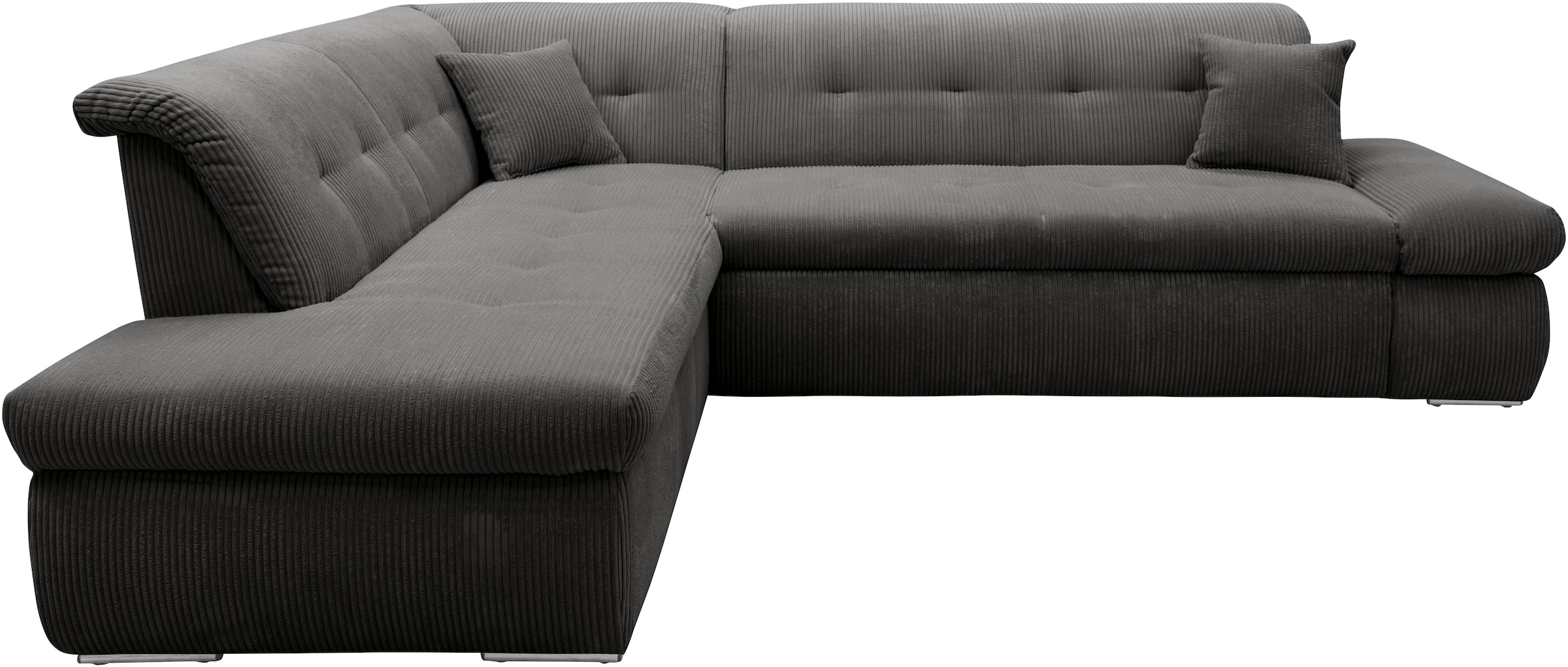 DOMO collection Ecksofa »Moric L-Form«, wahlweise mit Bettfunktion und Armlehnenverstellung, auch in Cord