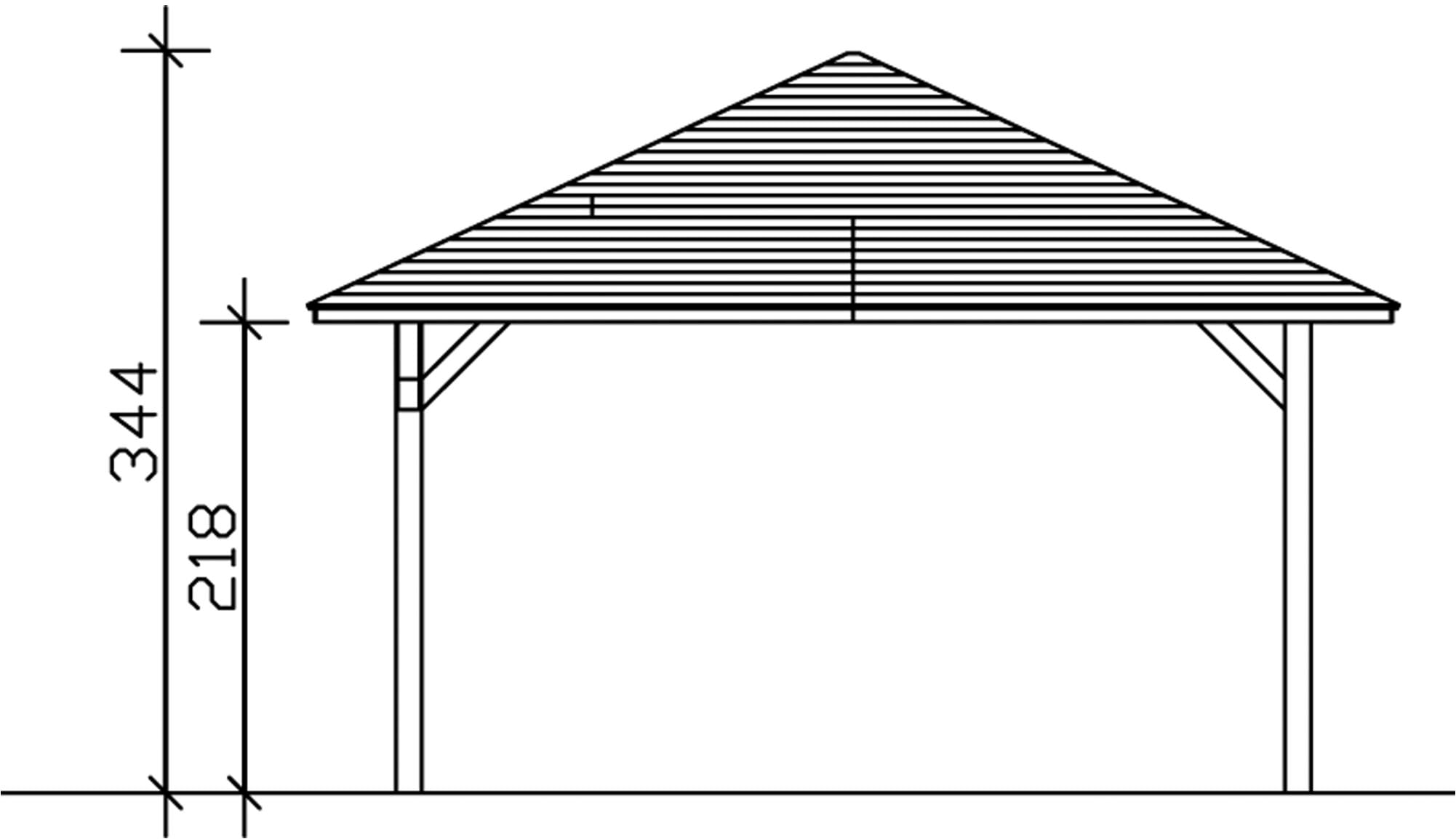 Skanholz Holzpavillon »Cannes 3« Leimholz, 424 x 424 cm