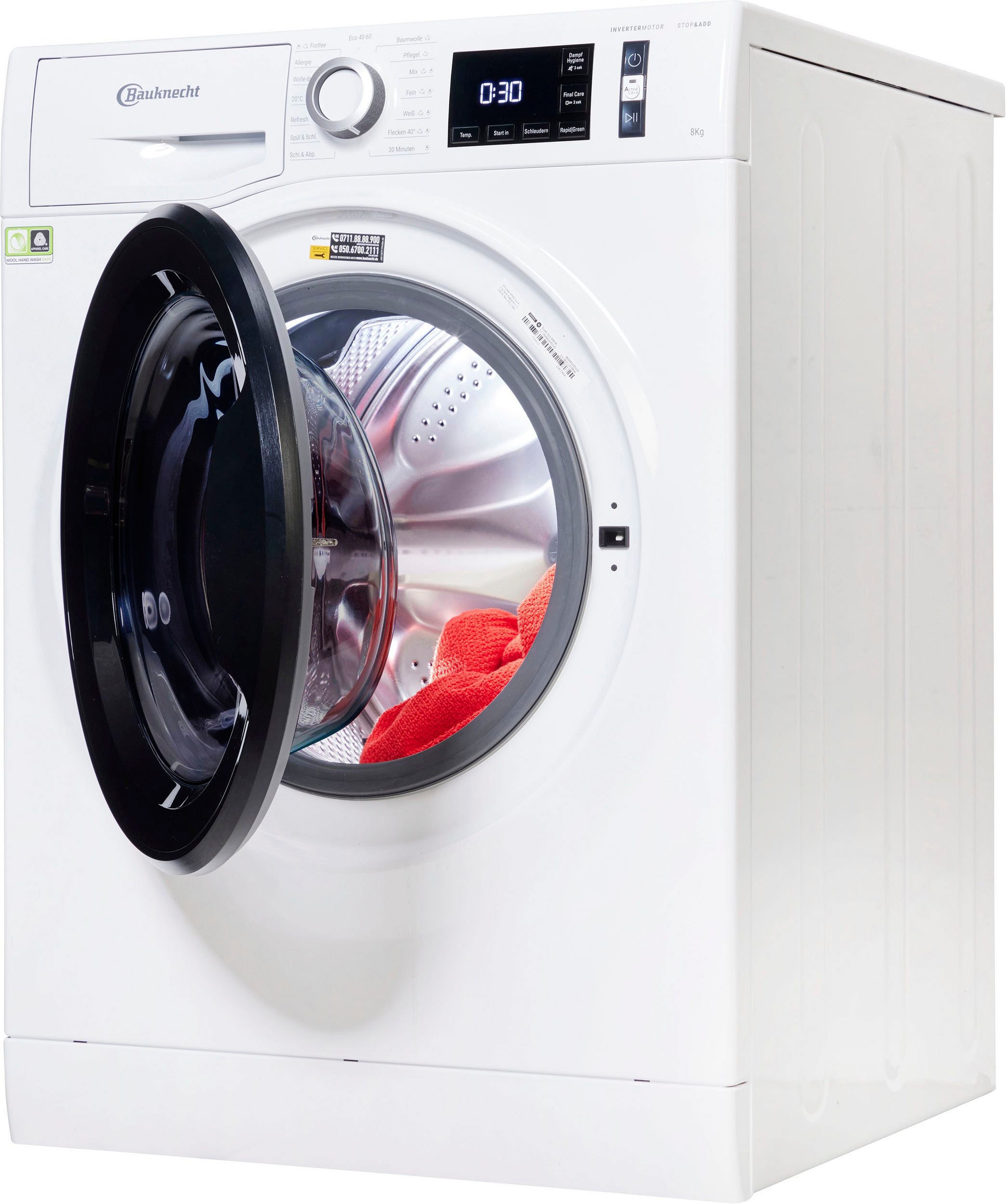 BAUKNECHT Waschmaschine, Jahre Herstellergarantie kg, ECO 8 8464A, U/min, 1400 | SUPER 4 BAUR bestellen