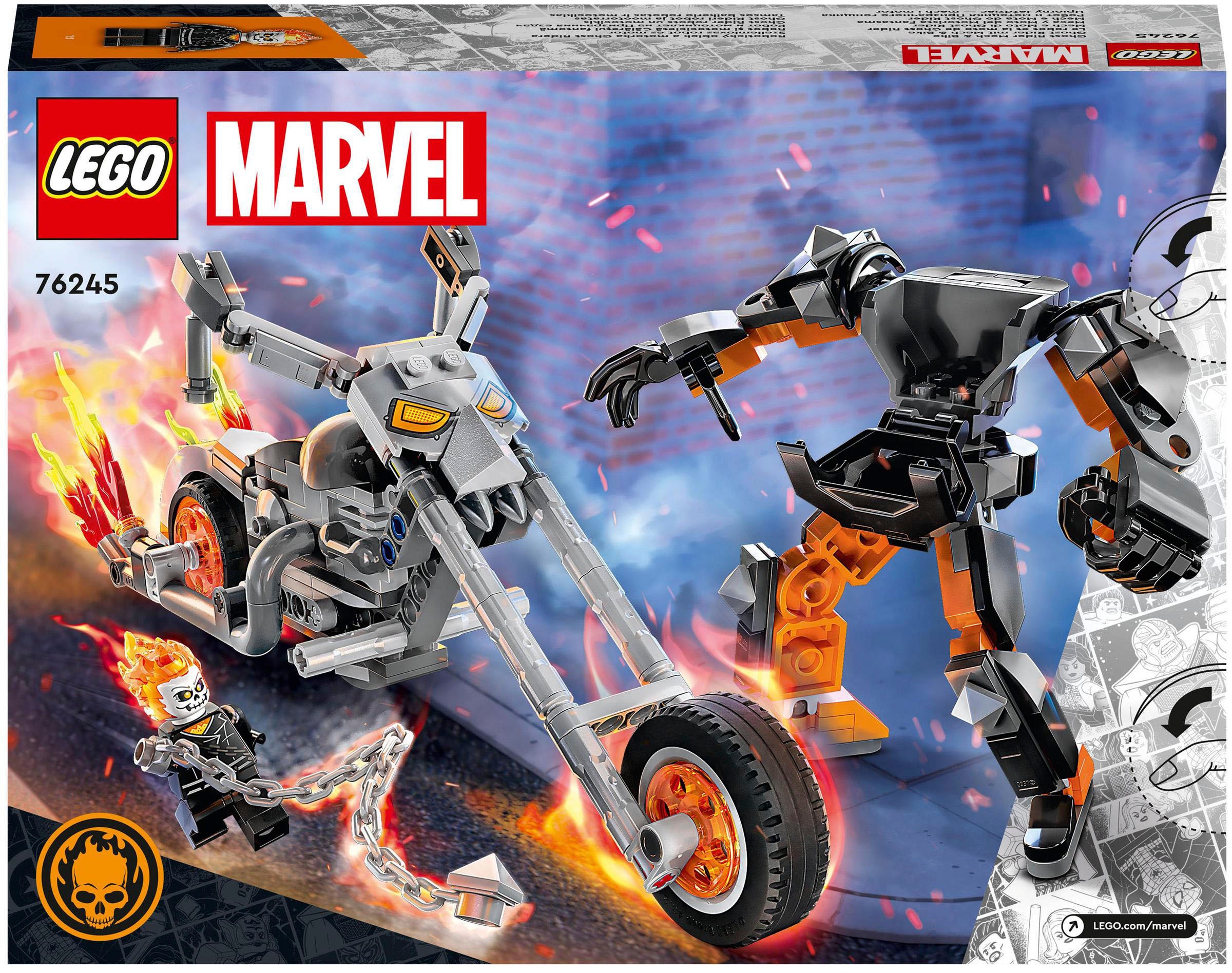 LEGO® Konstruktionsspielsteine »Ghost Rider mit Mech & Bike (76245), LEGO® Marvel«, (264 St.), Made in Europe