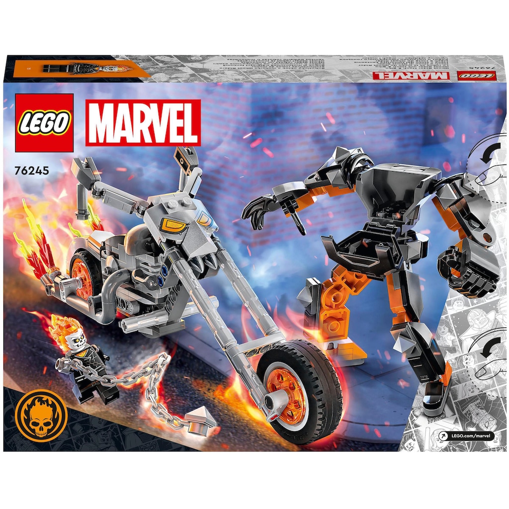 LEGO® Konstruktionsspielsteine »Ghost Rider mit Mech & Bike (76245), LEGO® Marvel«, (264 St.), Made in Europe