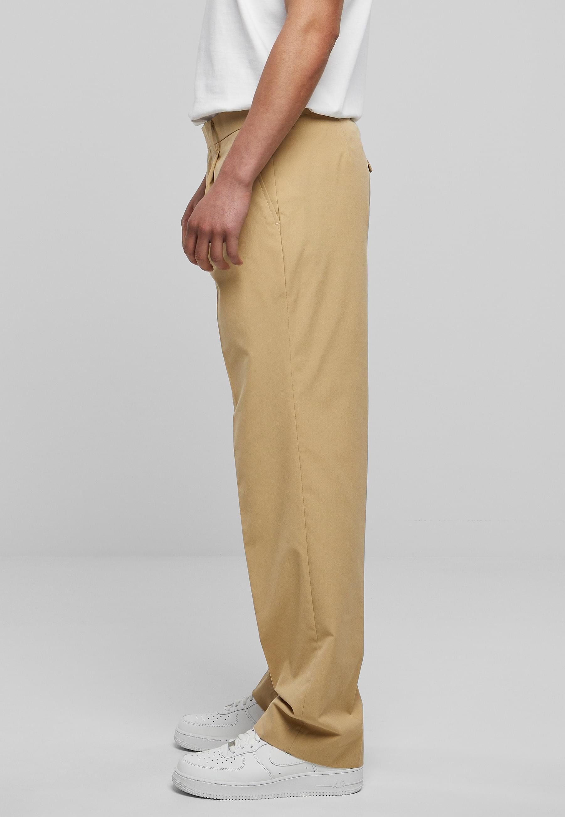 URBAN CLASSICS Stoffhose »Urban Classics Herren Straight Pleat-Front Trousers«, (1 tlg.)