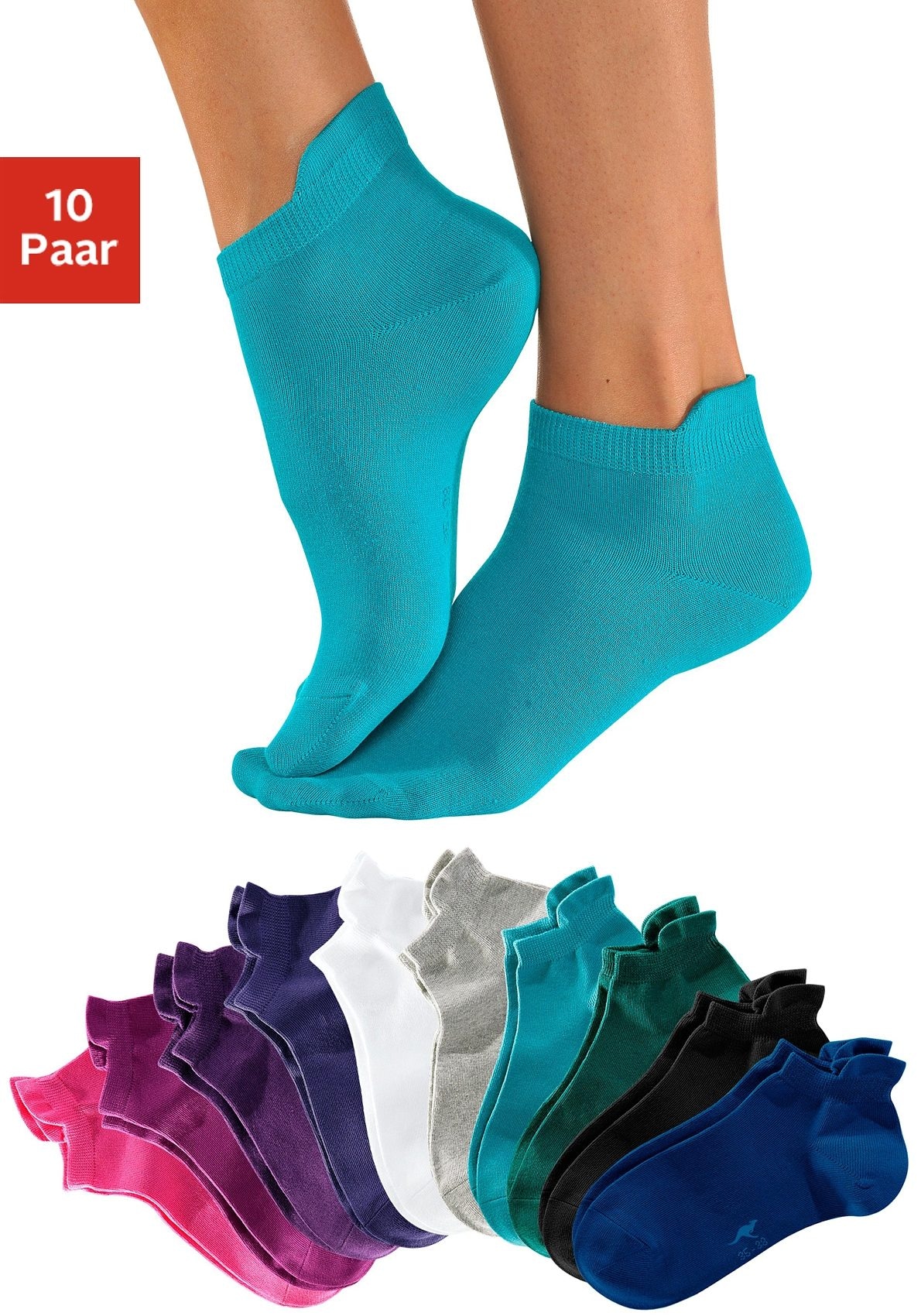 kaufen Bündchen Sneakersocken, KangaROOS 10 BAUR | Paar), erhöhtem (Set, mit