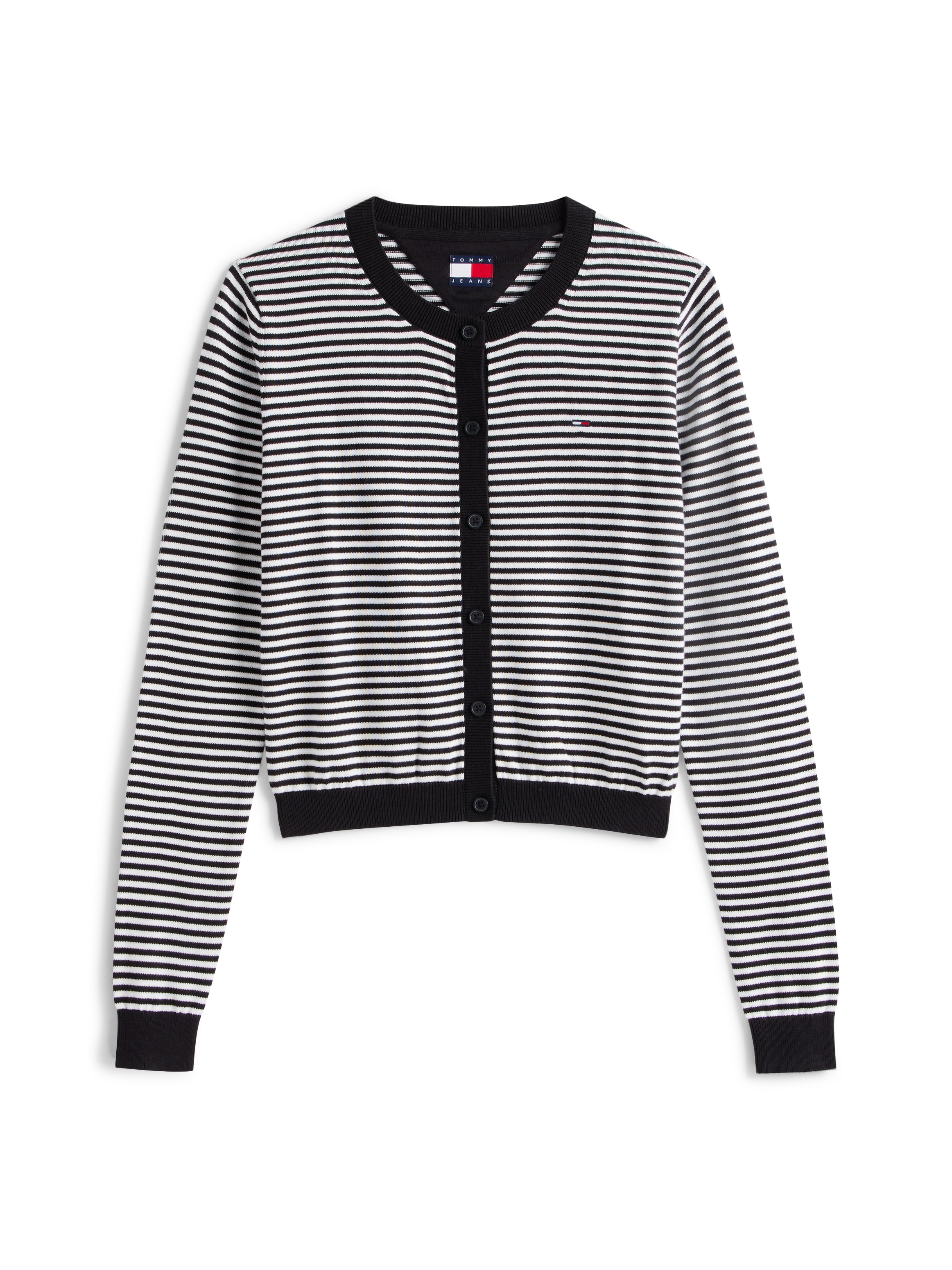 Tommy Jeans Strickjacke »TJW ESSENTIAL CREW NECK CARDIGAN« Baumwolle