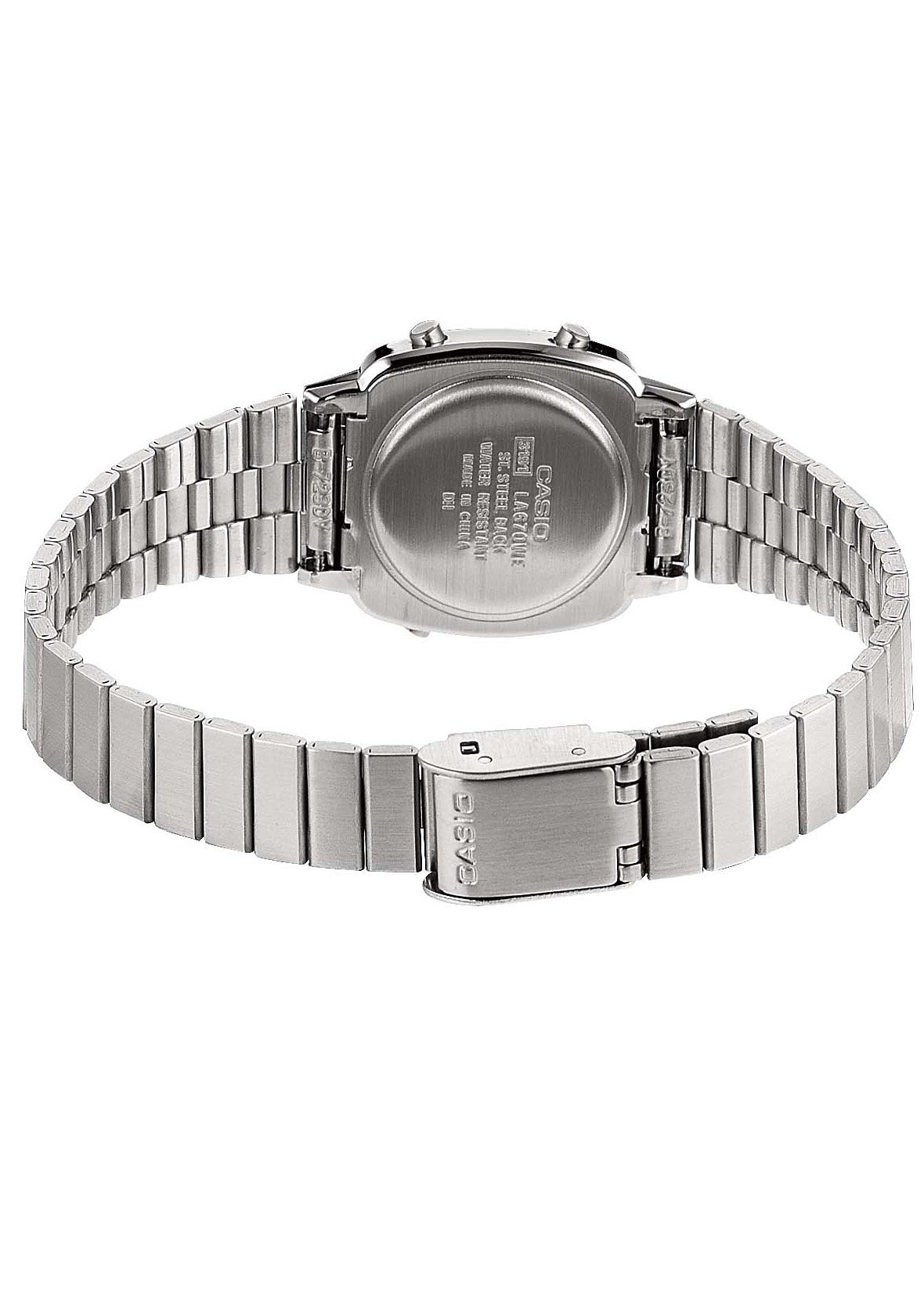 CASIO VINTAGE Chronograph, Quarzuhr, Armbanduhr, Damenuhr, Digitaluhr, Datum, Edelstahlarmband