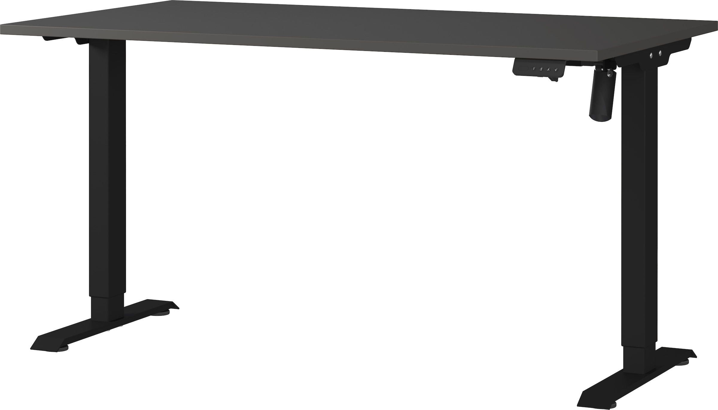 GERMANIA Schreibtisch "Boras" Breite 120/140/160/180 cm, Metallgestell, elektrisch höhenverstellbar