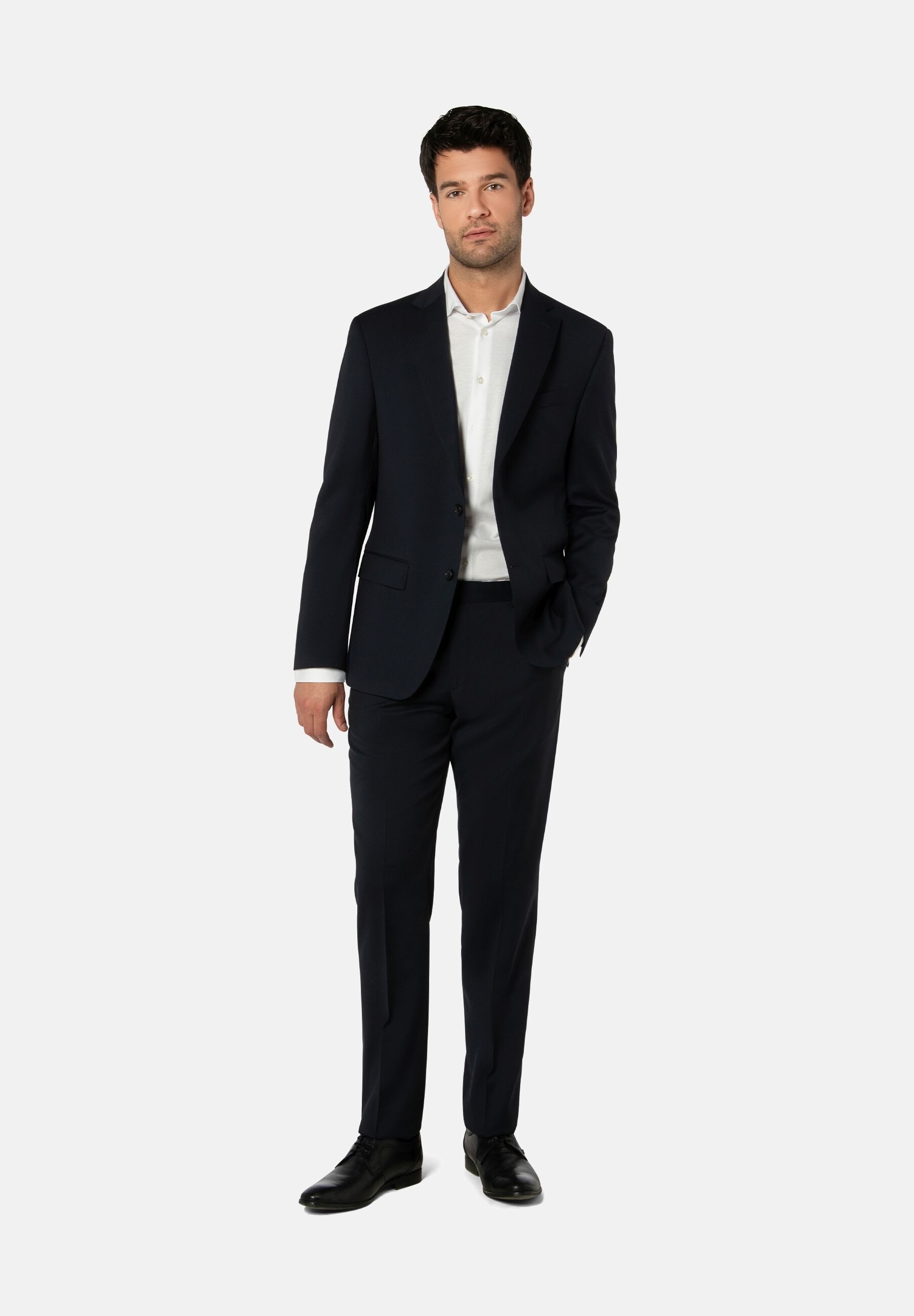 BENVENUTO. Anzug »ROMEO Nero« 2 tlg. modern fit mit 4-Knopf Manschette

