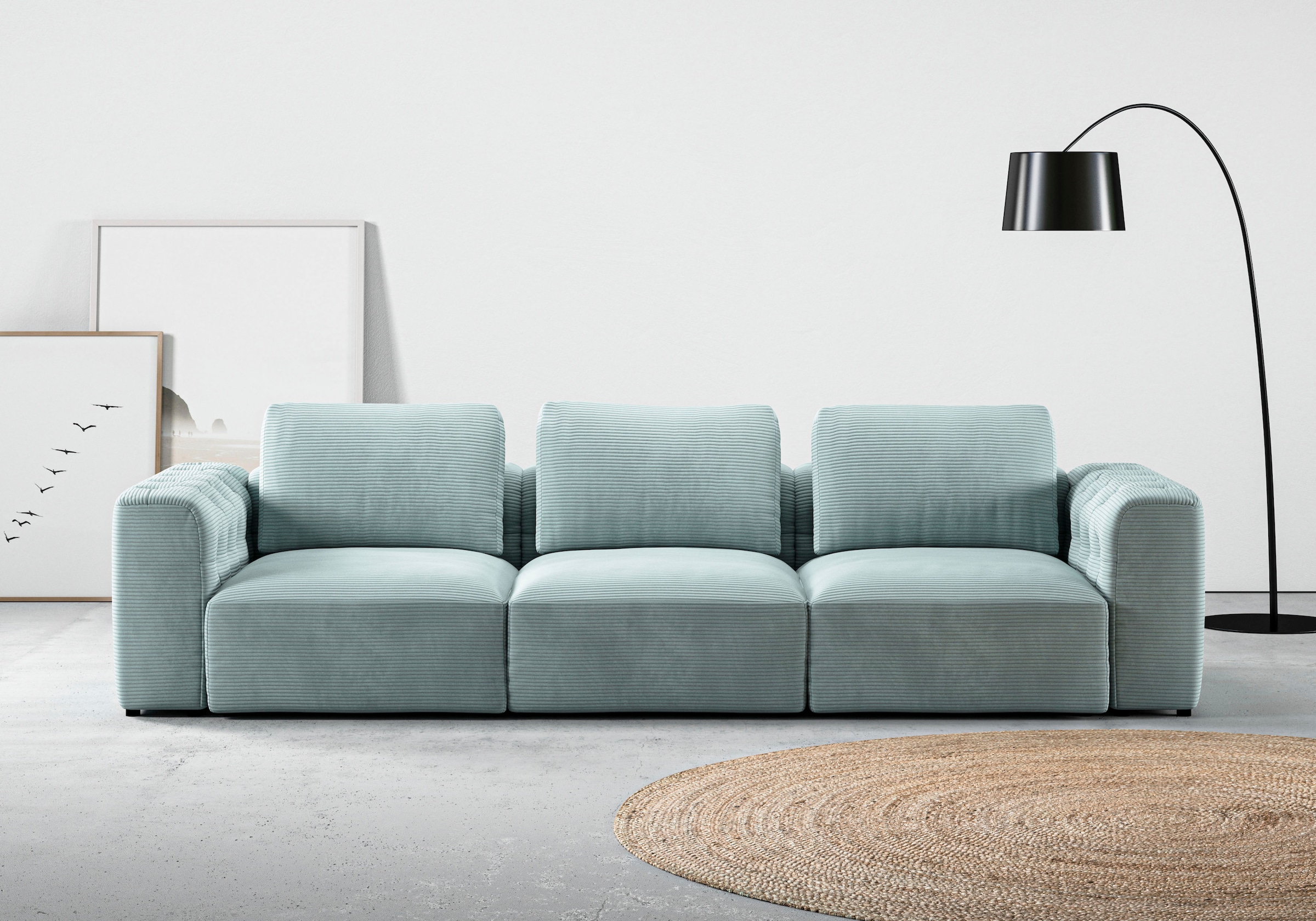 RAUM.ID 3-Sitzer "Cushid", Modulsofa, bestehend aus 3 Teilen, Breite 300 cm günstig online kaufen