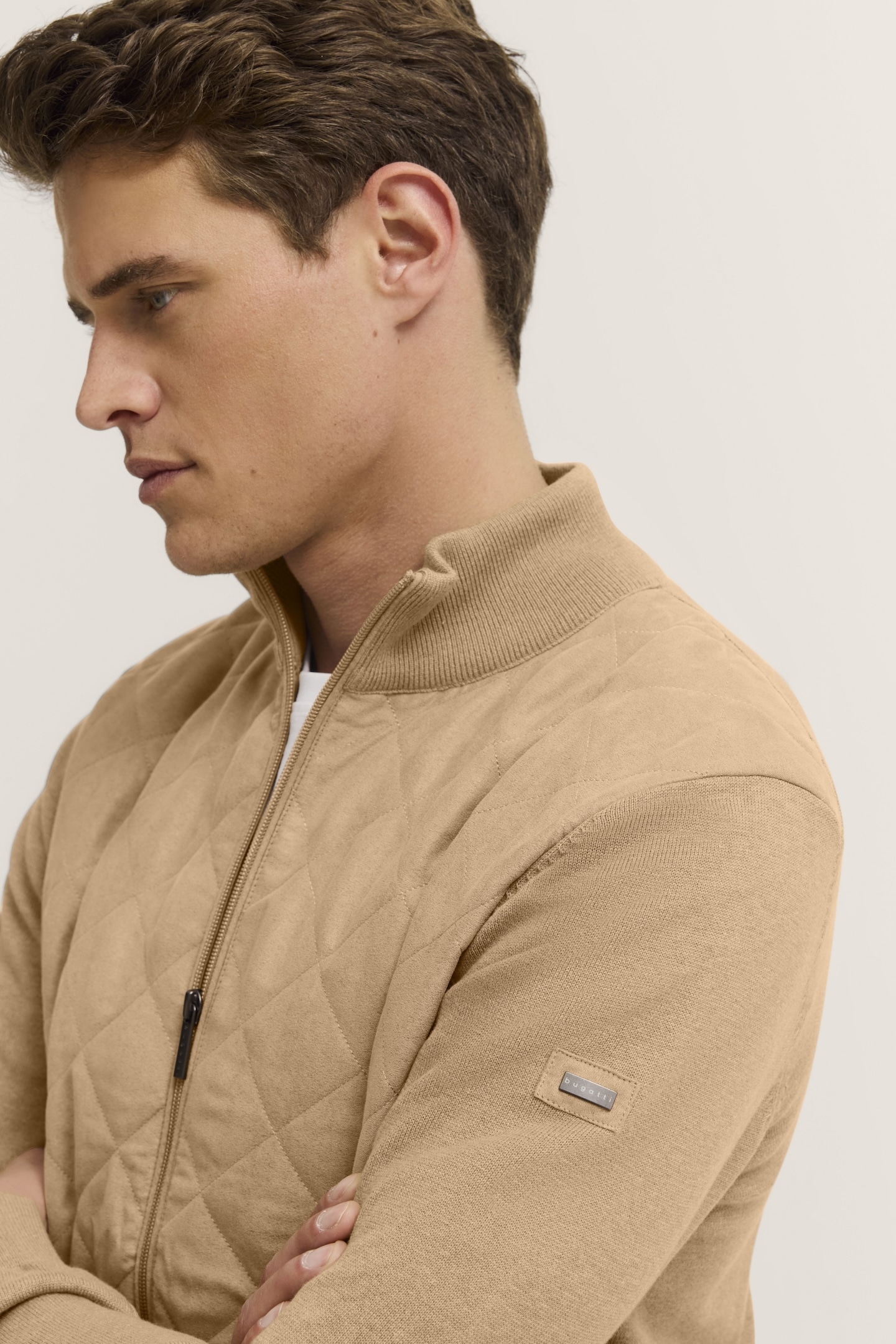 bugatti Strickjacke, mit Rautensteppung