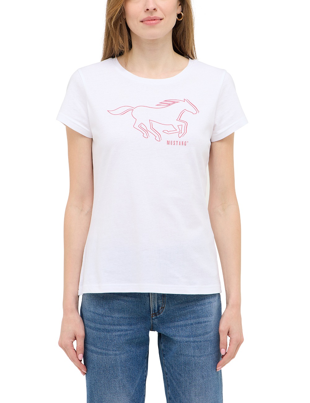 MUSTANG Kurzarmshirt "Damen Style Loa" günstig online kaufen