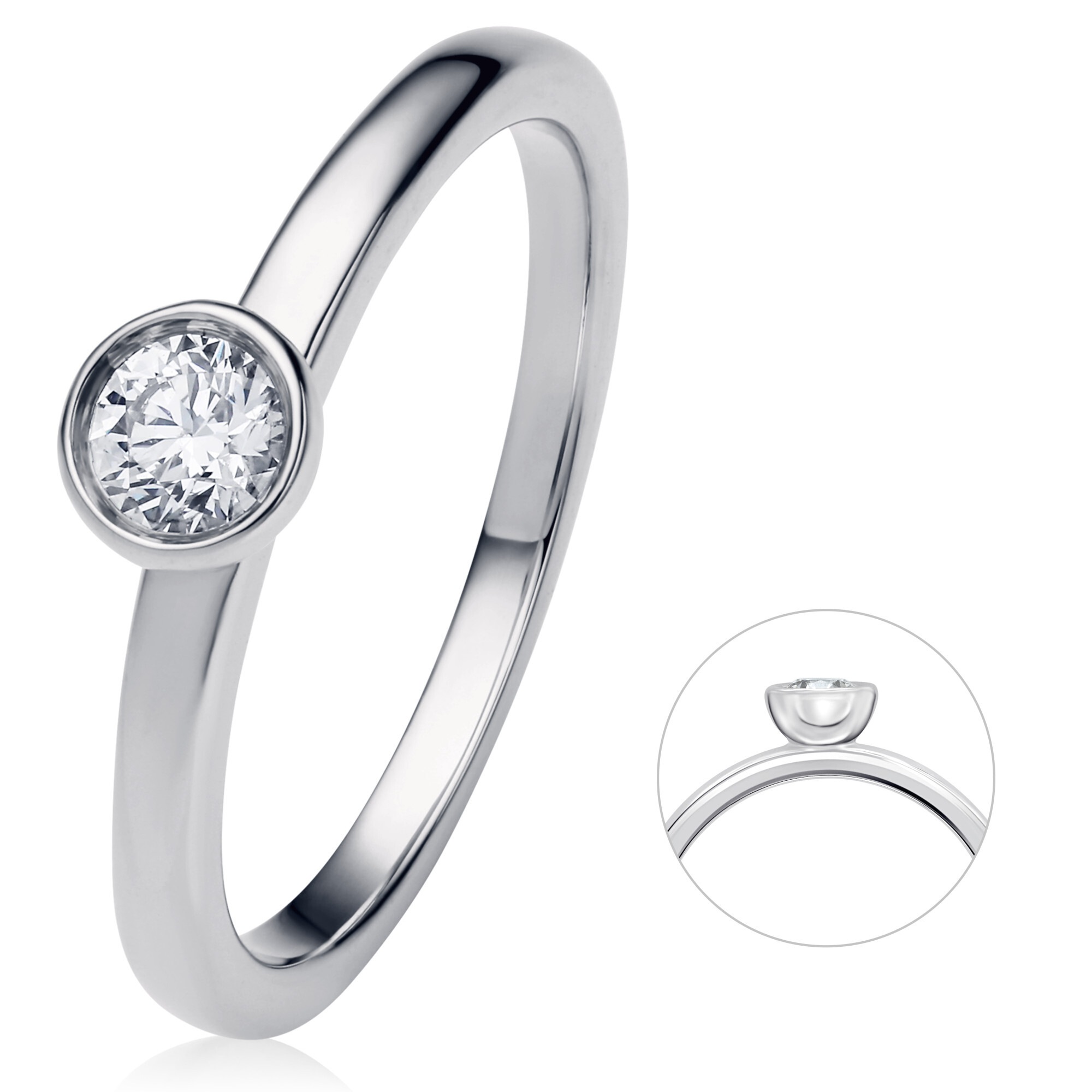 Black Friday ONE ELEMENT Diamantring »0.15 Ct Diamant Brillant Memoire