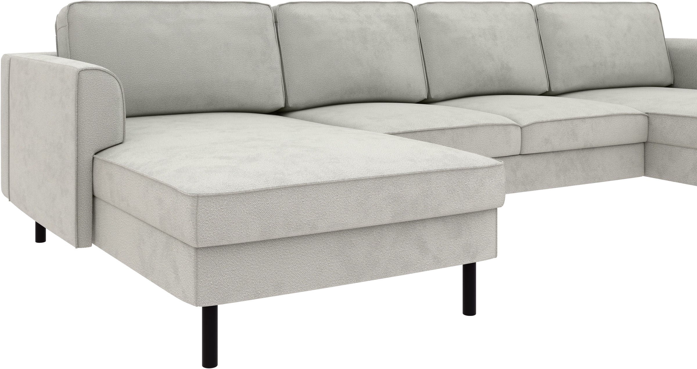 Home affaire Wohnlandschaft »Booster Couch wahlweise mit Schlaffunktion und Bettkasten-auch in Cord«, Sofa in U-Form, Breite 305 cm