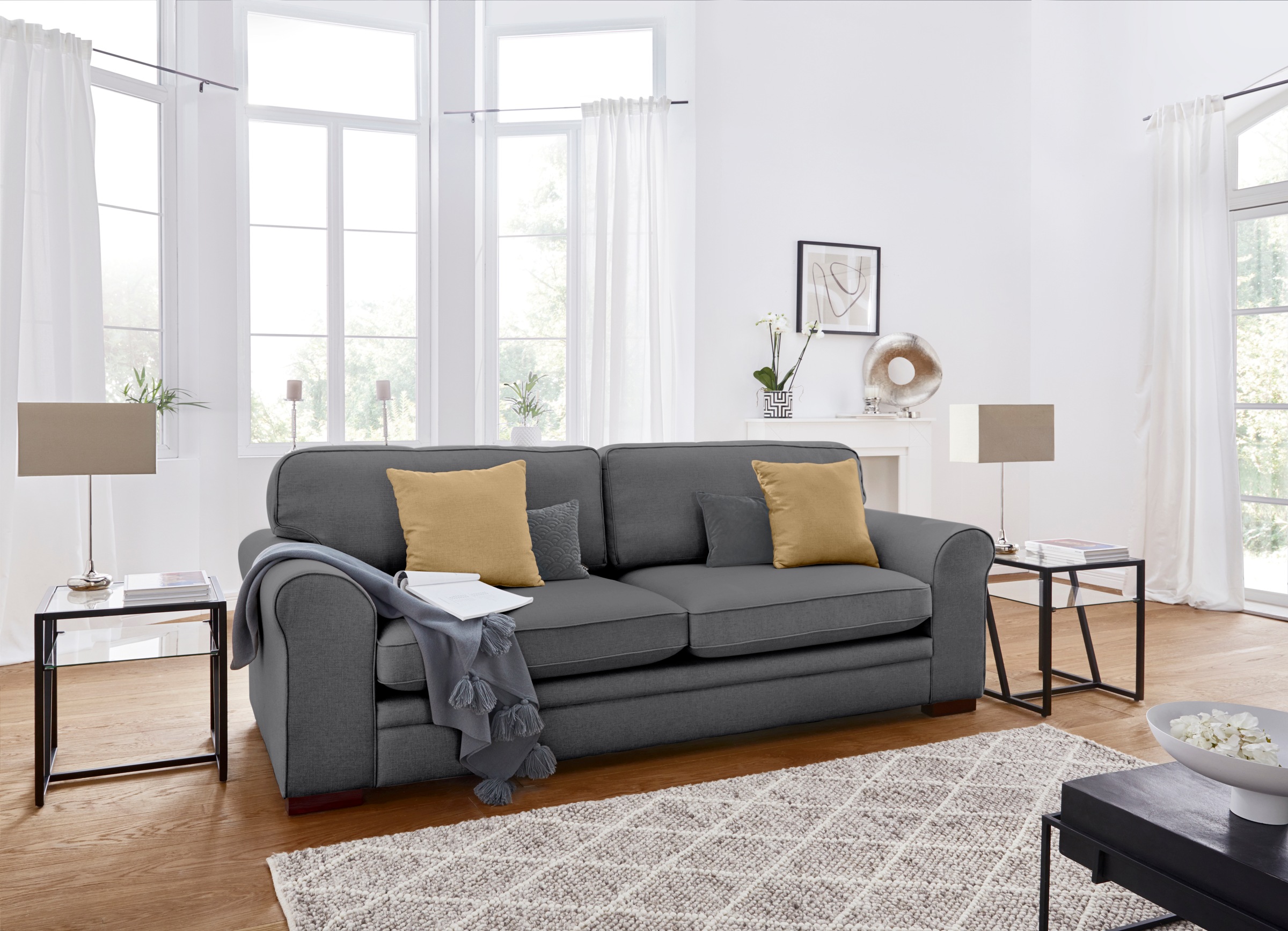 Home affaire "Broughton" weicher Sitzkomfort, incl. 2 Zierkissen, Keder günstig online kaufen