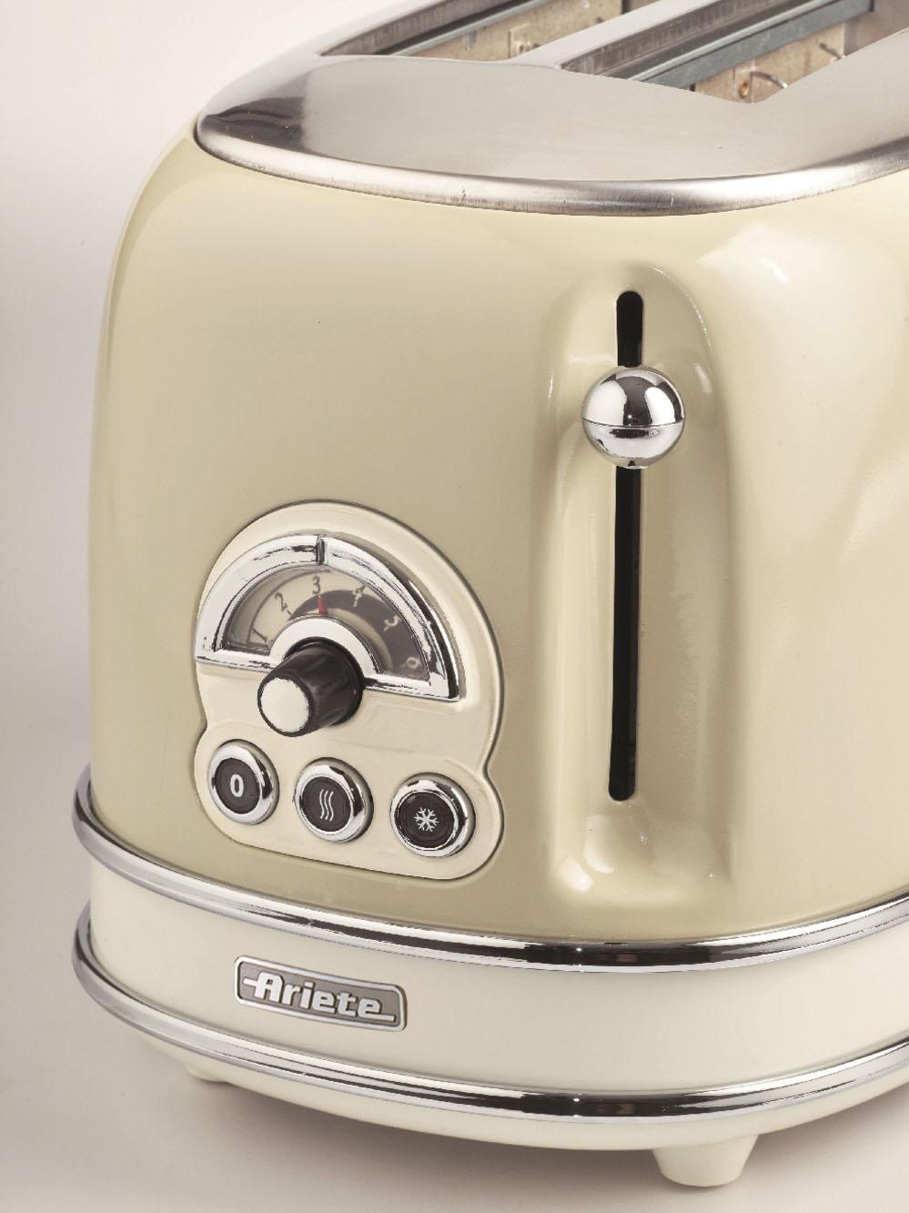 Ariete Toaster "Vintage" 2 kurze Schlitze für 2 Scheiben 815 W creme günstig online kaufen