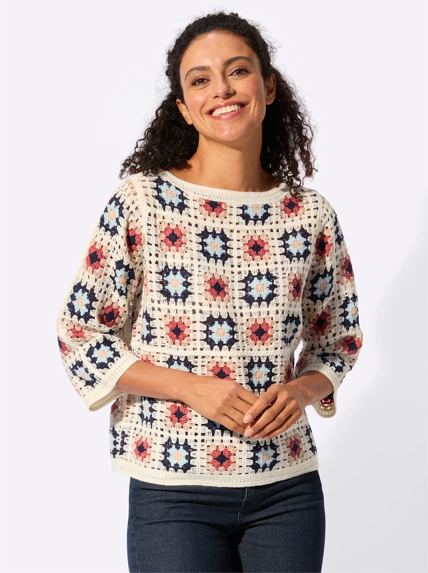 Inspirationen 3/4 Arm-Pullover »Pullover«