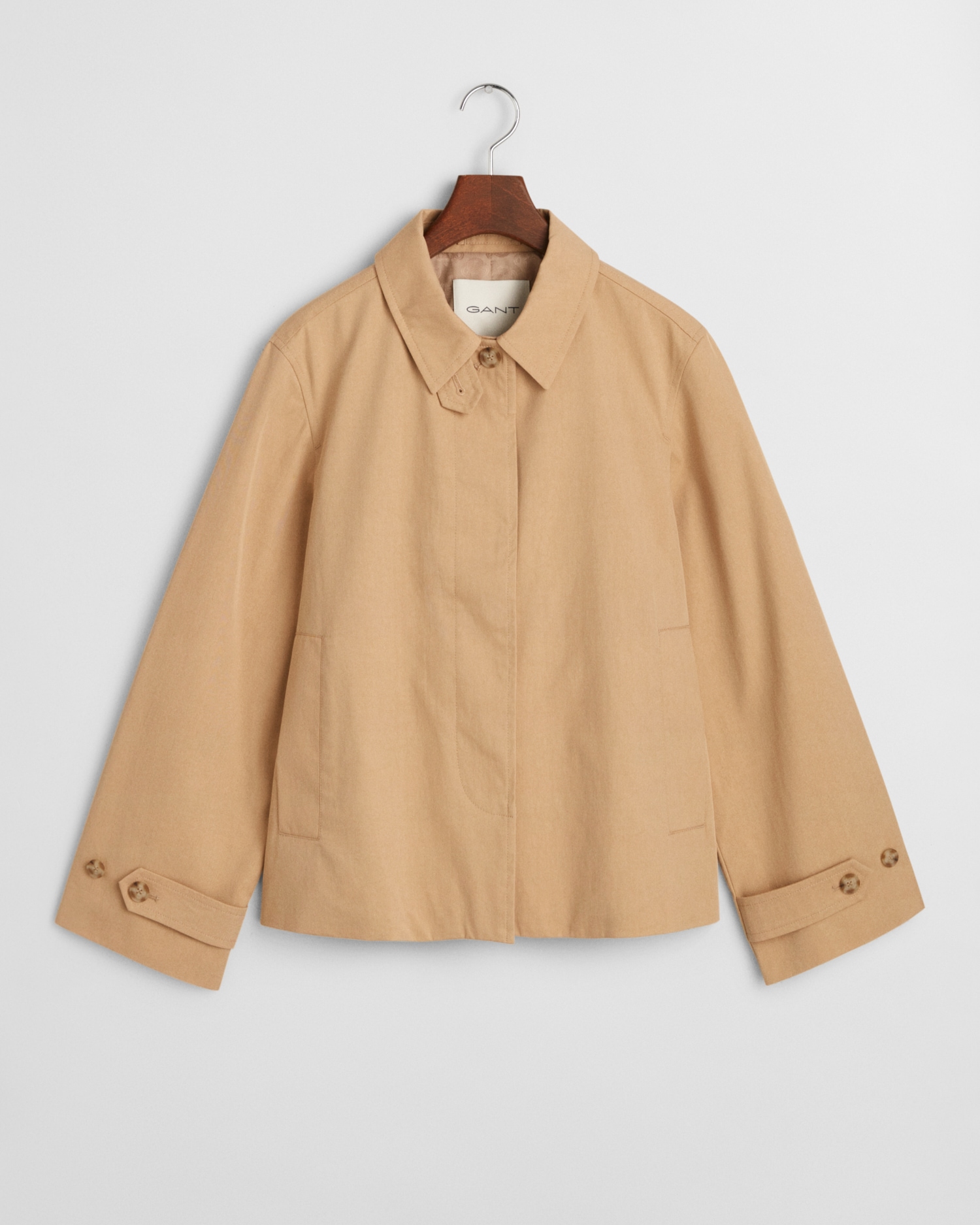Gant Kurzmantel »SHORT COTTON CAR COAT«, mit leichter A-Linien Silhouette