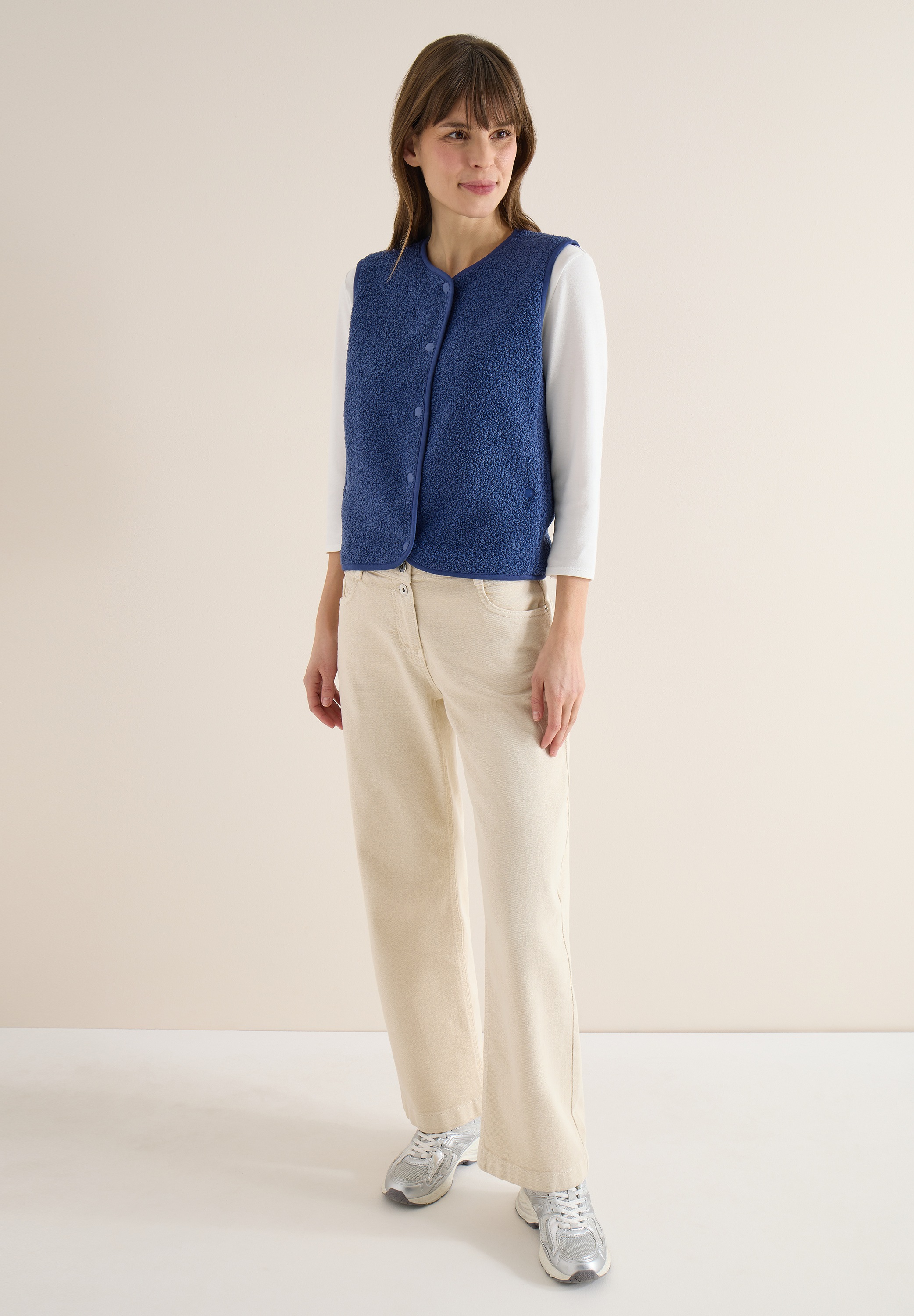 Thumbnail - Cecil Fellweste Rundhalsausschnitt