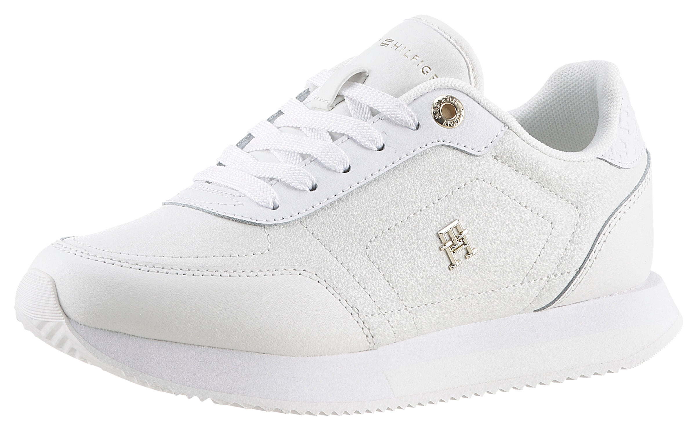 Tommy Hilfiger Plateausneaker "ELEVATED ESSENT RUNNER MONOGRAM", Freizeitschuh, Halbschuh, Schnürschuh mit TH-Monogramm