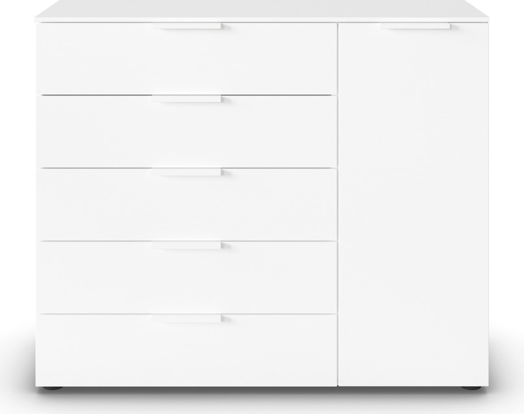 rauch Schubkastenkommode »Kommode Türkommode Sideboard Kombikommode FLIPP«, (Breite 120 cm mit 2 Einlegeböden), 1-türig mit 5 Schubladen und Soft-Close-Funktion