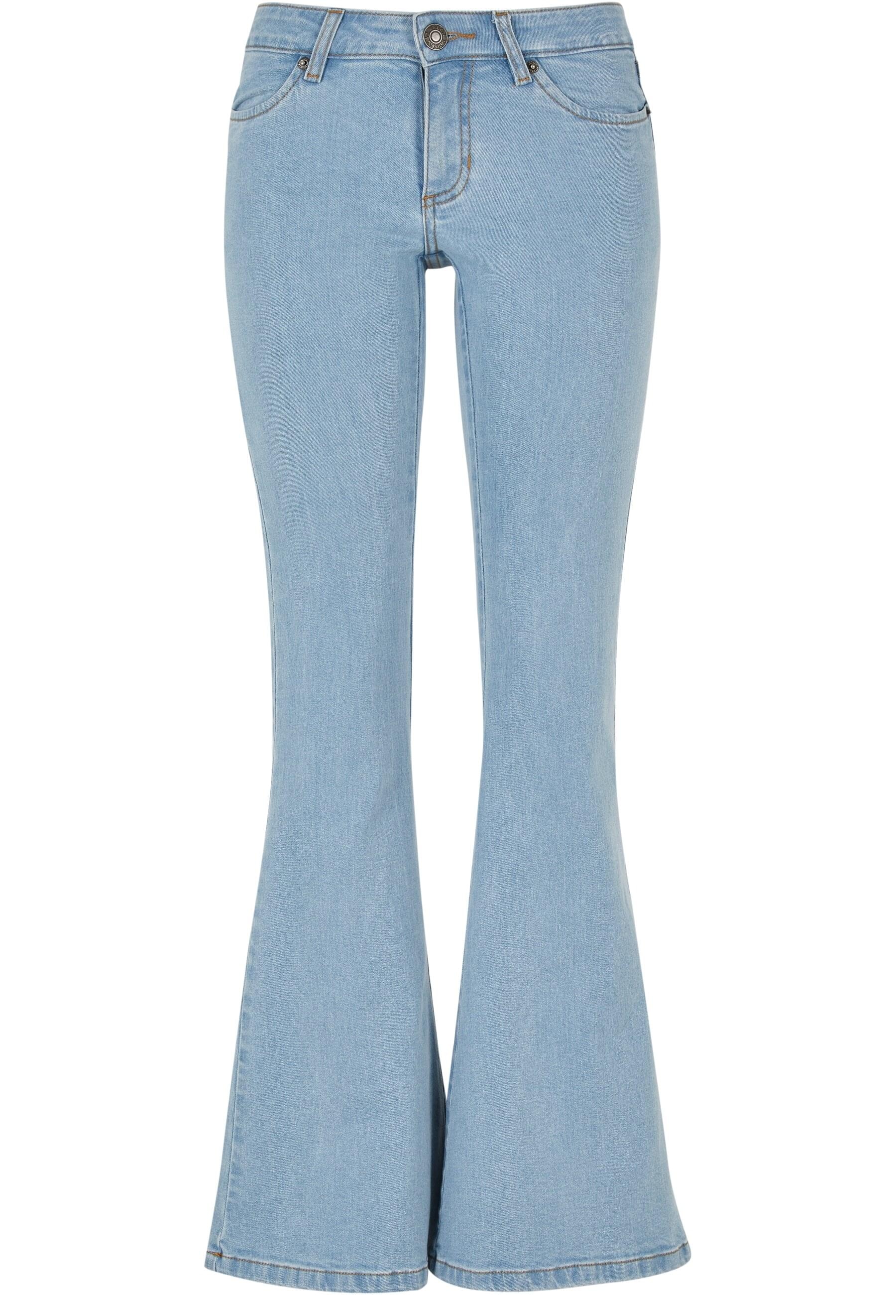 URBAN CLASSICS Bequeme Jeans »Urban Classics Damen Ladies Organic Low Waist Flared Denim«