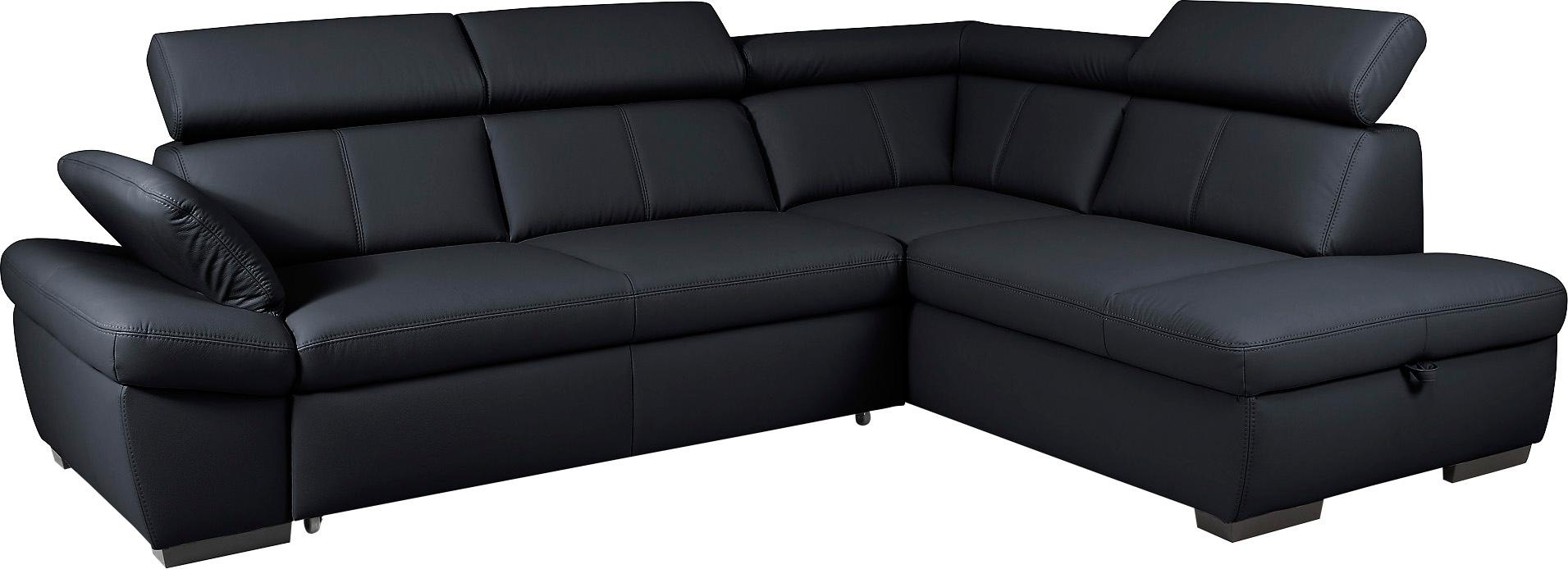 exxpo - sofa fashion Ecksofa »Salerno, klassisch modernes Funktionssofa, hoher Sitzkomfort, L-Form«, inkl. Kopf- und Armteilverstellung, wahlweise mit Bettfunktion