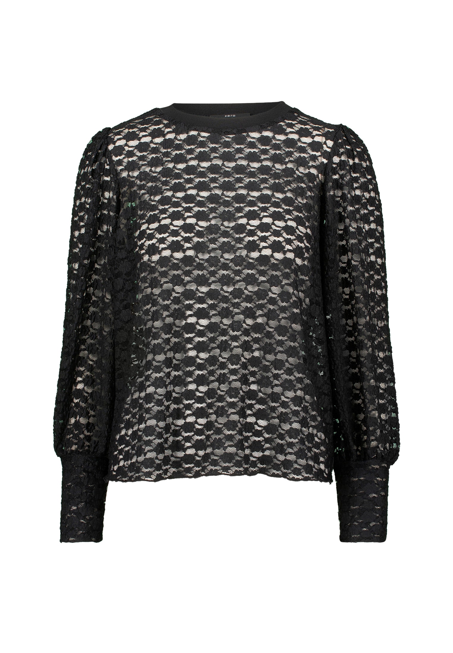 Zero Spitzenbluse »Damen mit Rundhalsausschnitt«
