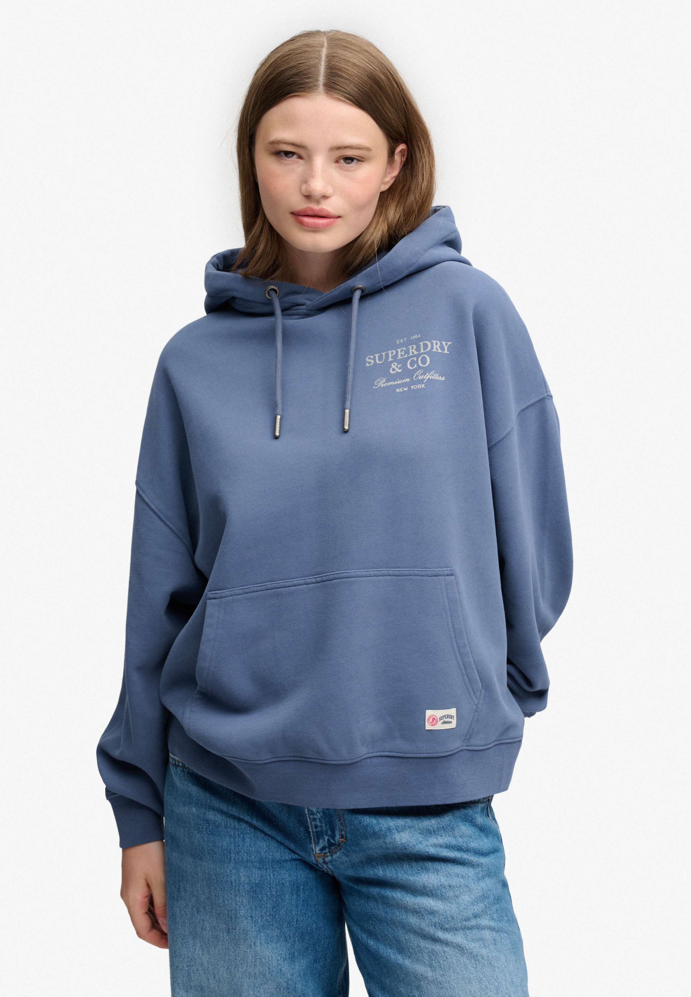 Superdry Kapuzensweatshirt »LUXE CASUAL RELAXED HOOD«, Baumwolle, oversize

