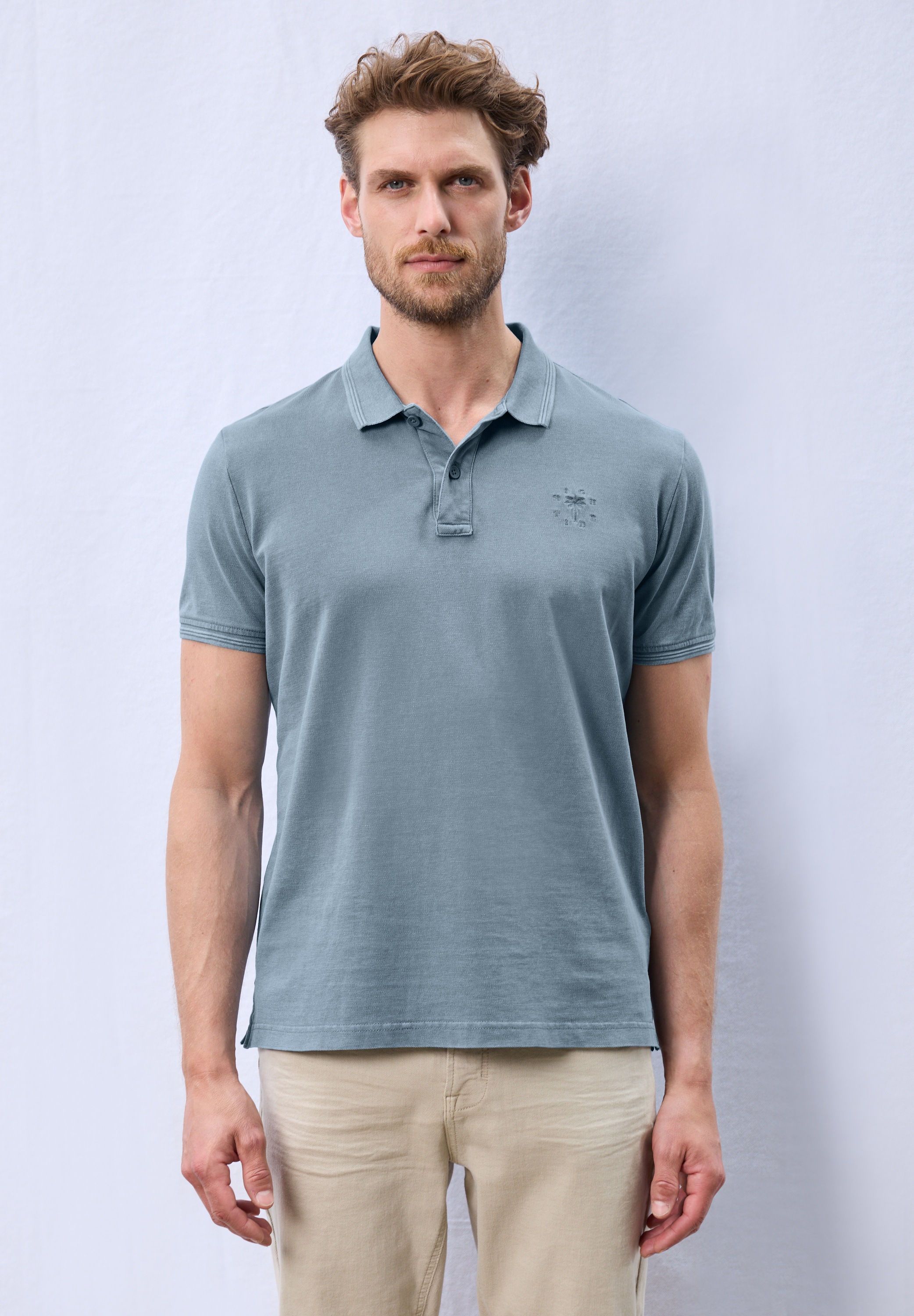 STREET ONE MEN Poloshirt, mit Seitlichen Einschlitzen am Saum günstig online kaufen
