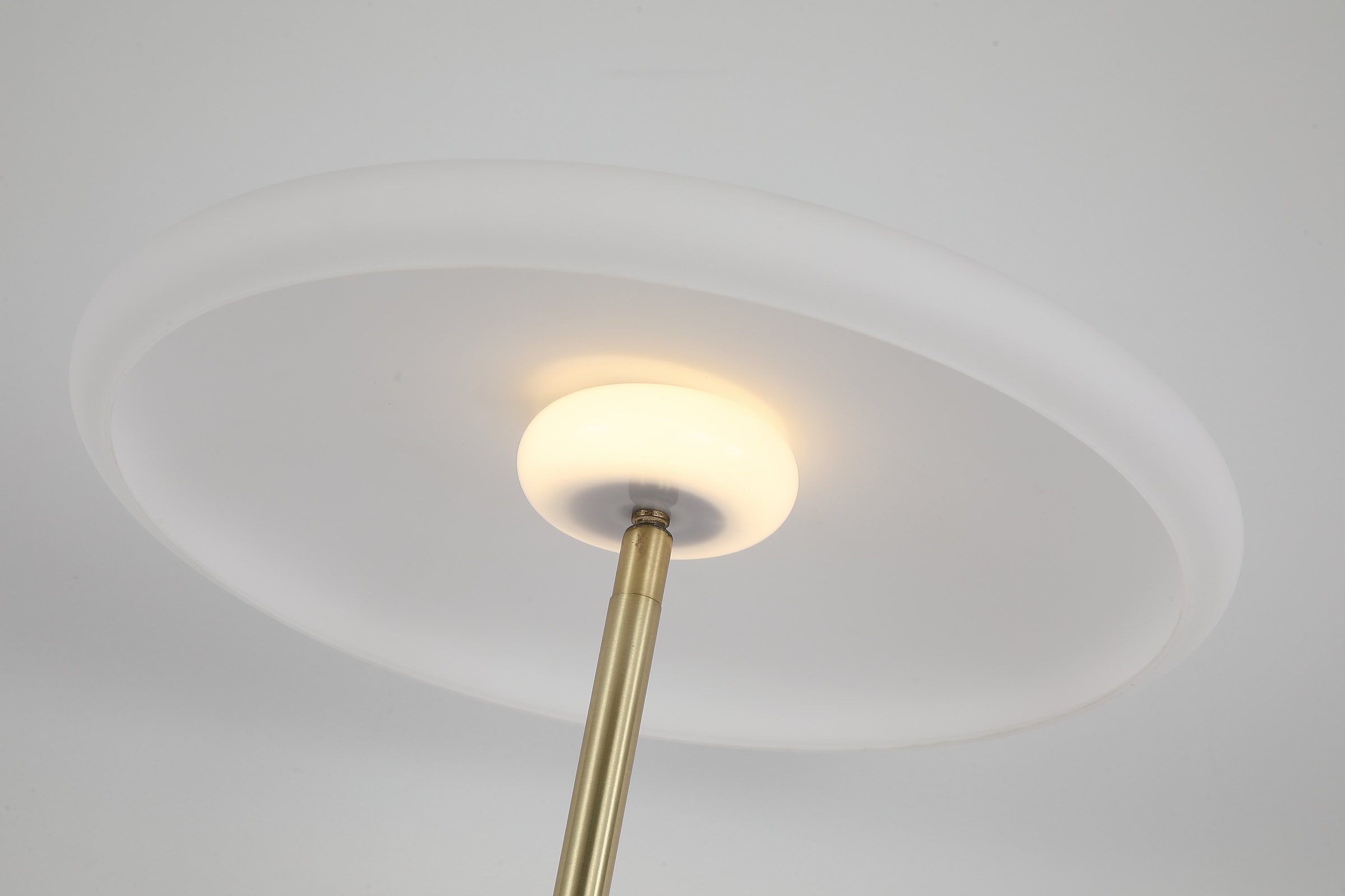Searchlight LED Stehlampe »Record-LED-Stehlampe - Messing und Weiß« LED-Modul 1 Stk.
