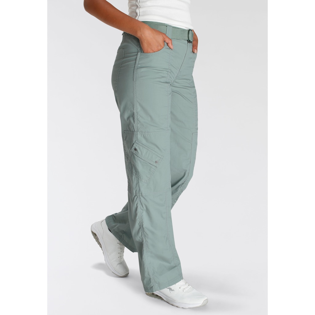 KangaROOS Cargohose, (2 tlg., mit abnehmbarem Gürtel)