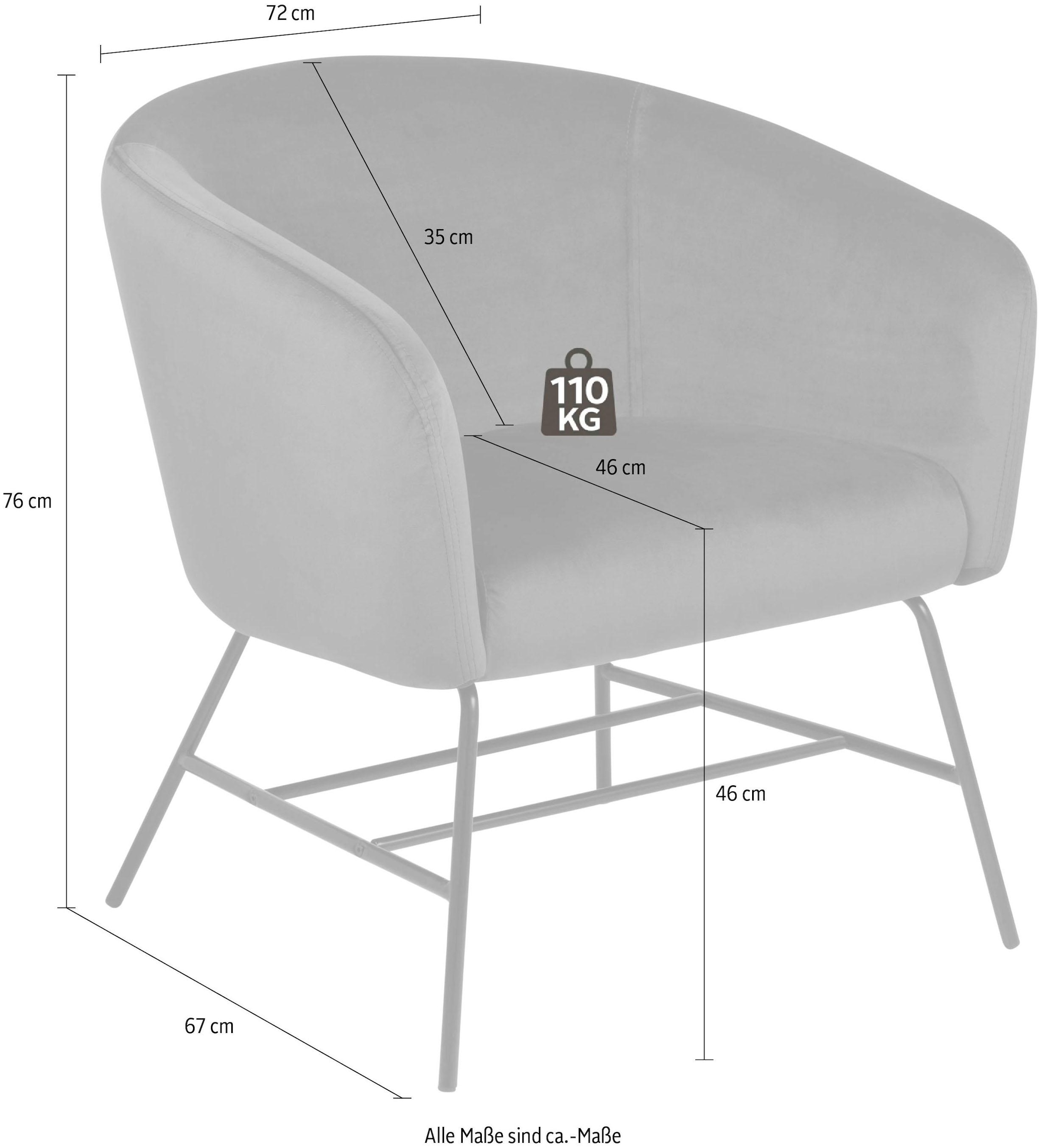 ACTONA GROUP Loungesessel »Roger«, in verschiedenen Bezugsqualitäten und Farbvarianten, Sitzhöhe 46 cm