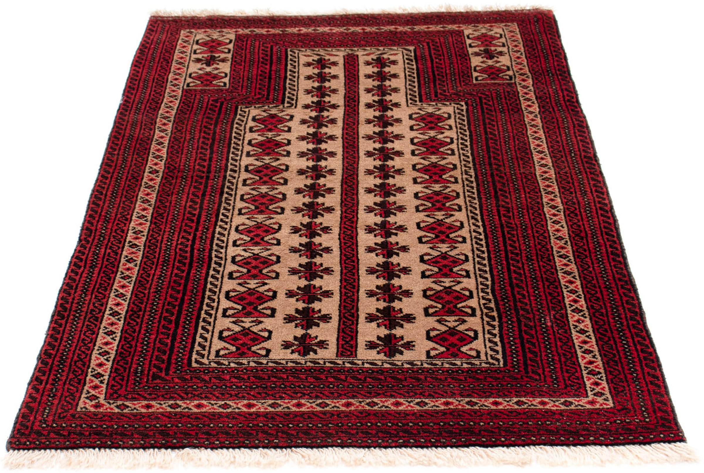 morgenland Orientteppich "Perser - Nomadic - 135 x 86 cm - dunkelrot", rechteckig, 10 mm Höhe, Wohnzimmer, Handgeknüpft,