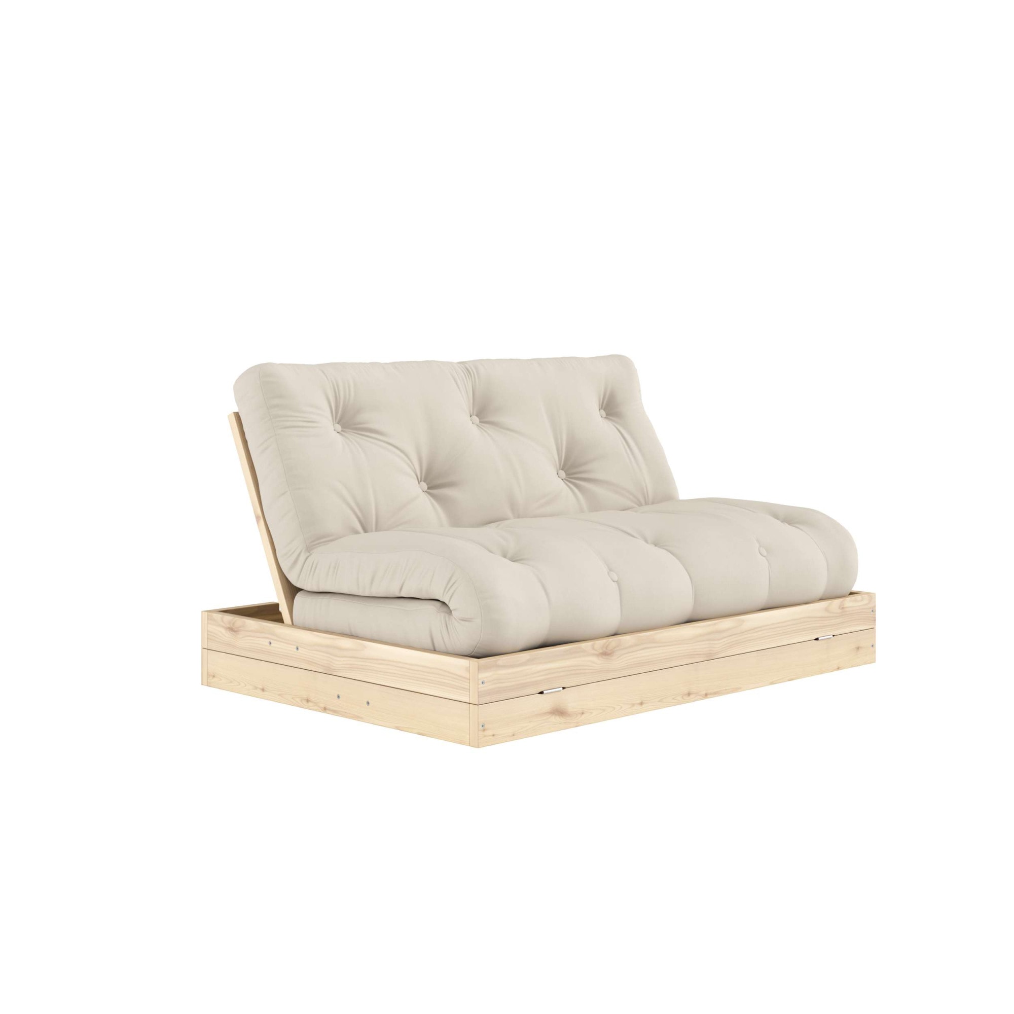 Karup Design Schlafsofa »Flip Sofabed, Made in Europe, mehrere Farben, vielseitig einsetzbar«, (B/H/T Sofa: ca 145 x 83 x 98,5 cm, Bett: ca 145 x 21 x 200 cm), inkl. handgefertigte Futonmatratze, FSC®-zertifiziertes Massivholz
