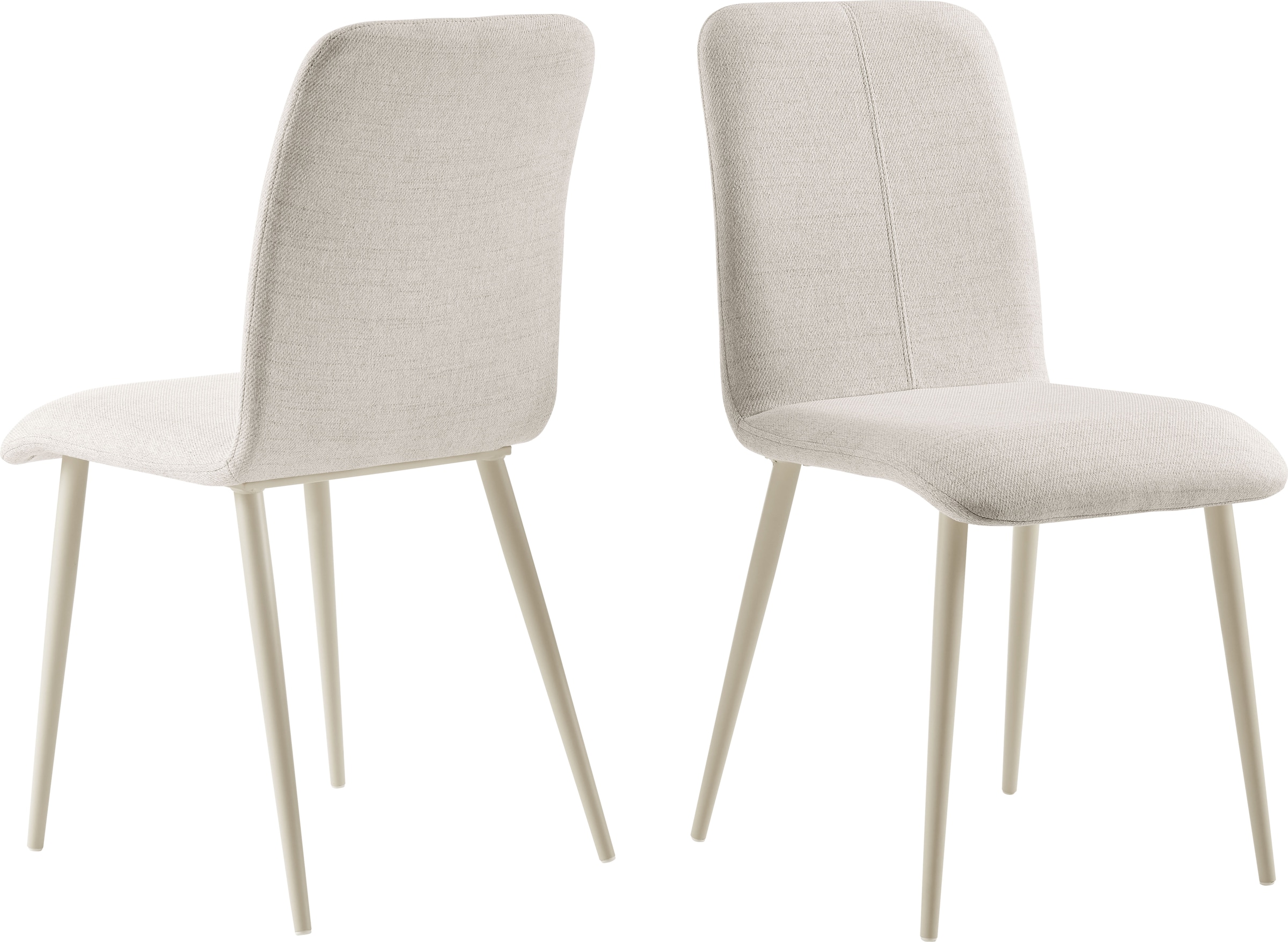 OTTO home Essgruppe »Kryce« Set, 120 cm Esstisch + 4 Stühle, 5 Stk. tlg. Strukturstoff, robustem Metallgestell, Tischplatte aus Sinterstein