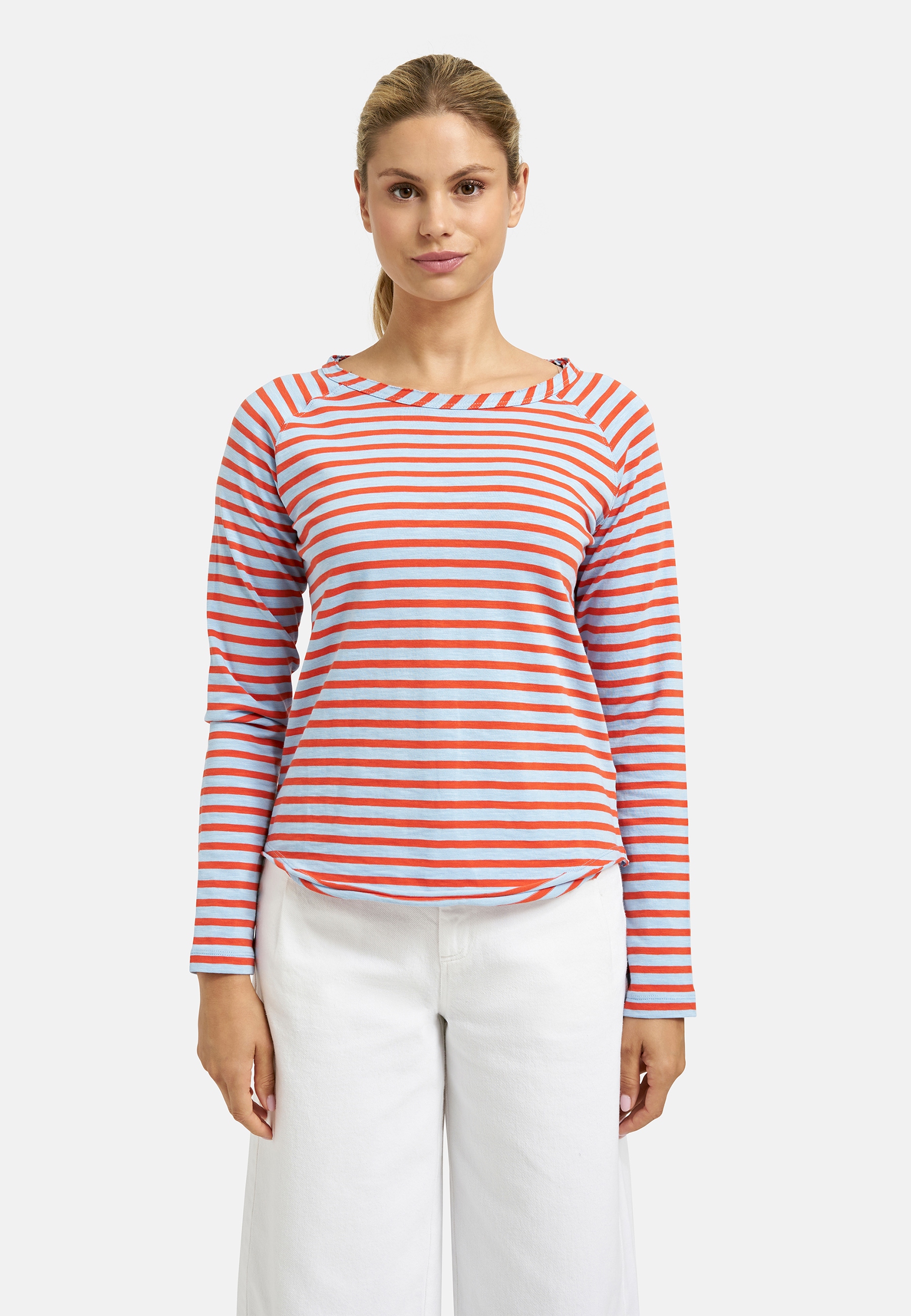 Smith & Soul Rundhalsshirt mit offenen Kanten günstig online kaufen