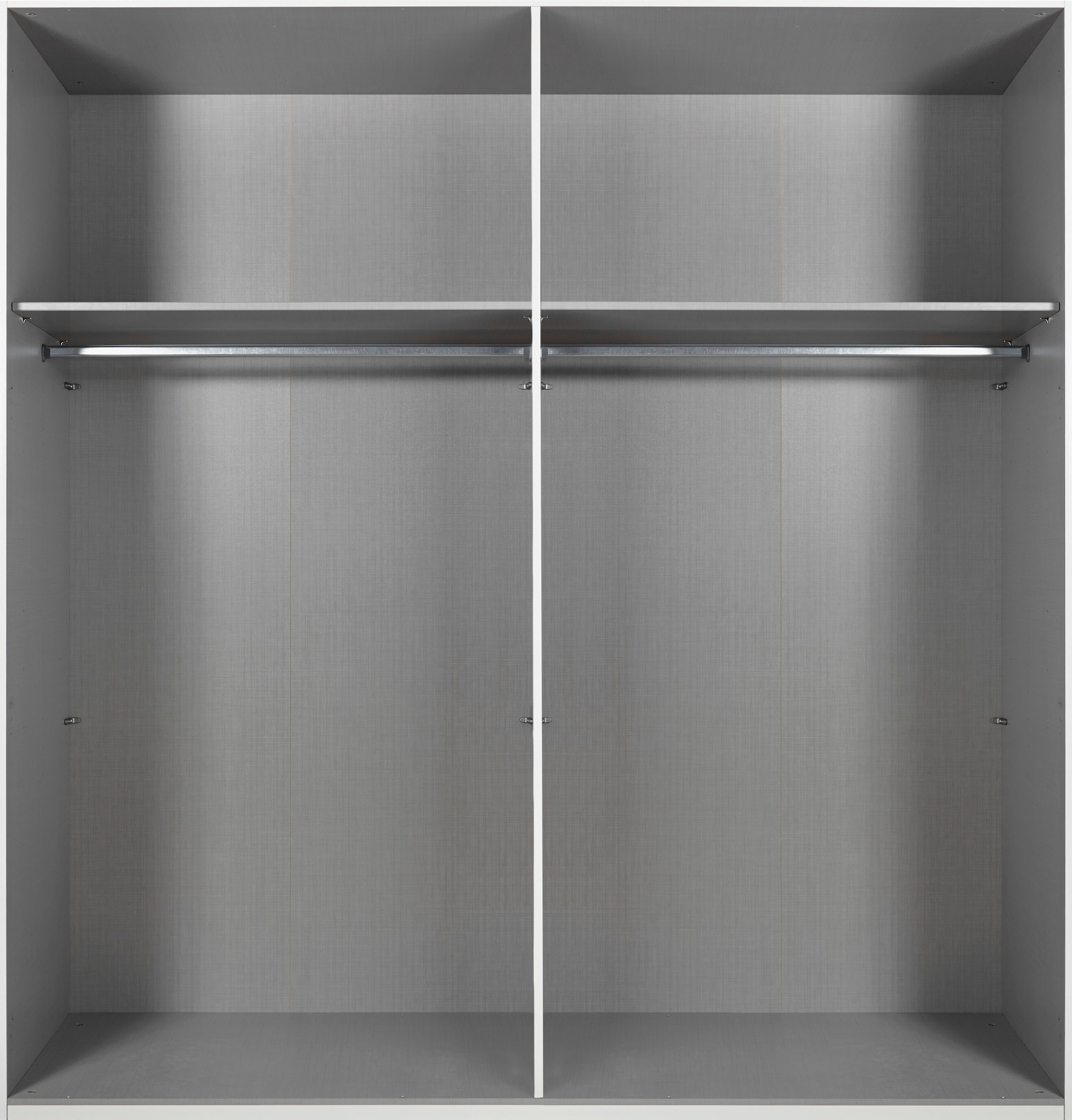 Wimex Schwebetürenschrank »Jork Kleiderschrank mit Spiegel, schwarze Metallgriffe«, Schrank in verschiedenen Größen und Innenausstattungsvarianten