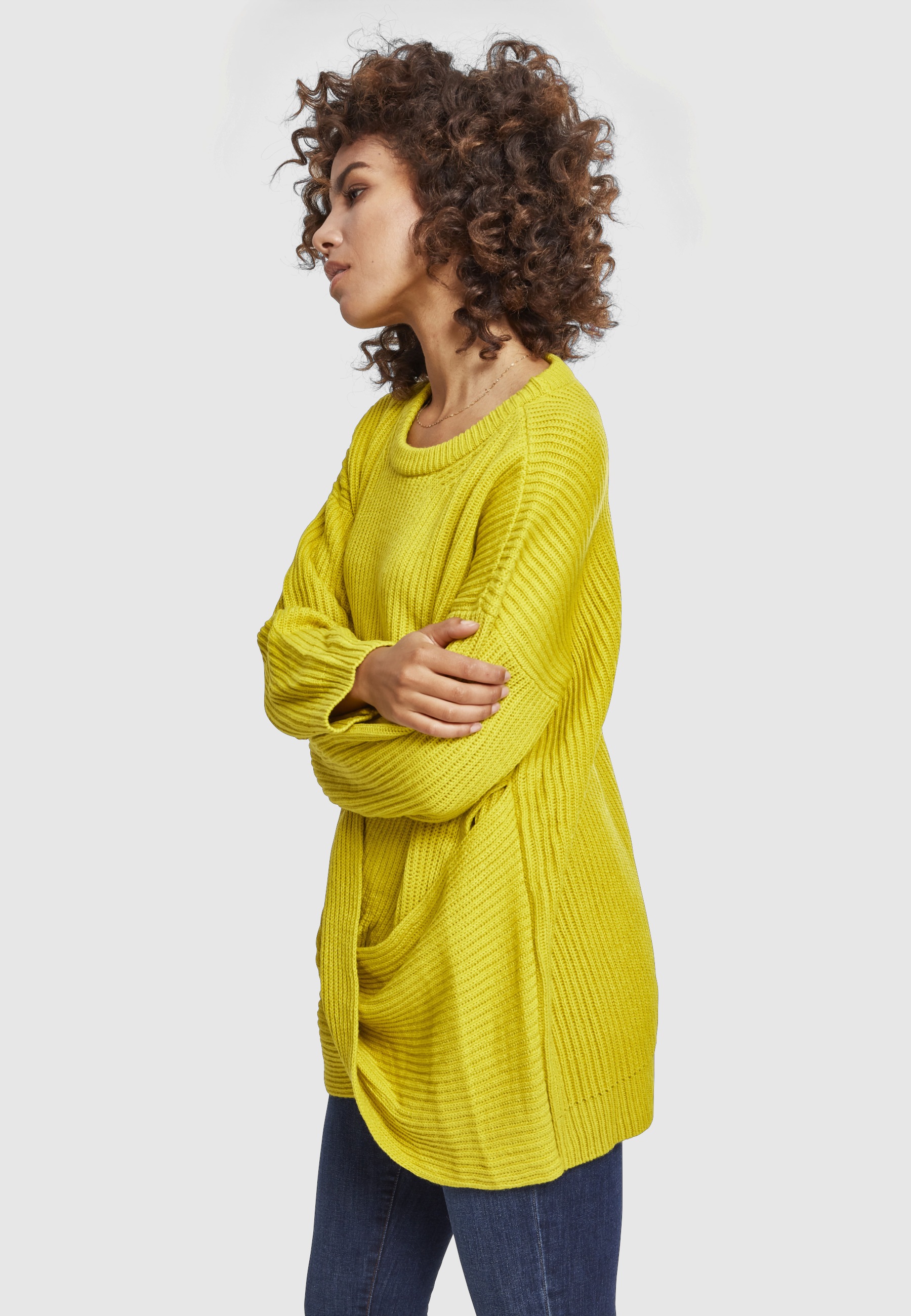 URBAN CLASSICS Sweatshirt »Urban Classics Damen Ladies Wrapped Sweater«, 1 Stk.
