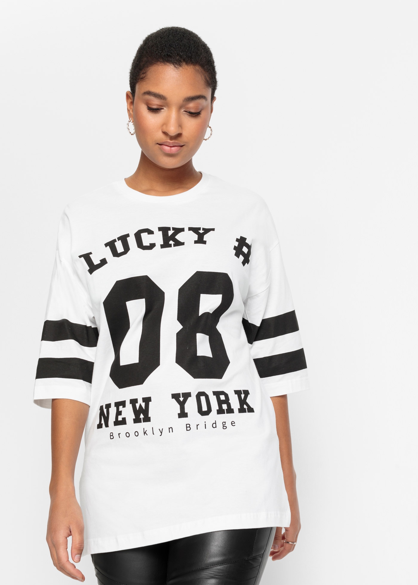 bonprix Oversize-Shirt "Oversize-Shirt aus reiner Baumwolle" Oversize-Passf günstig online kaufen