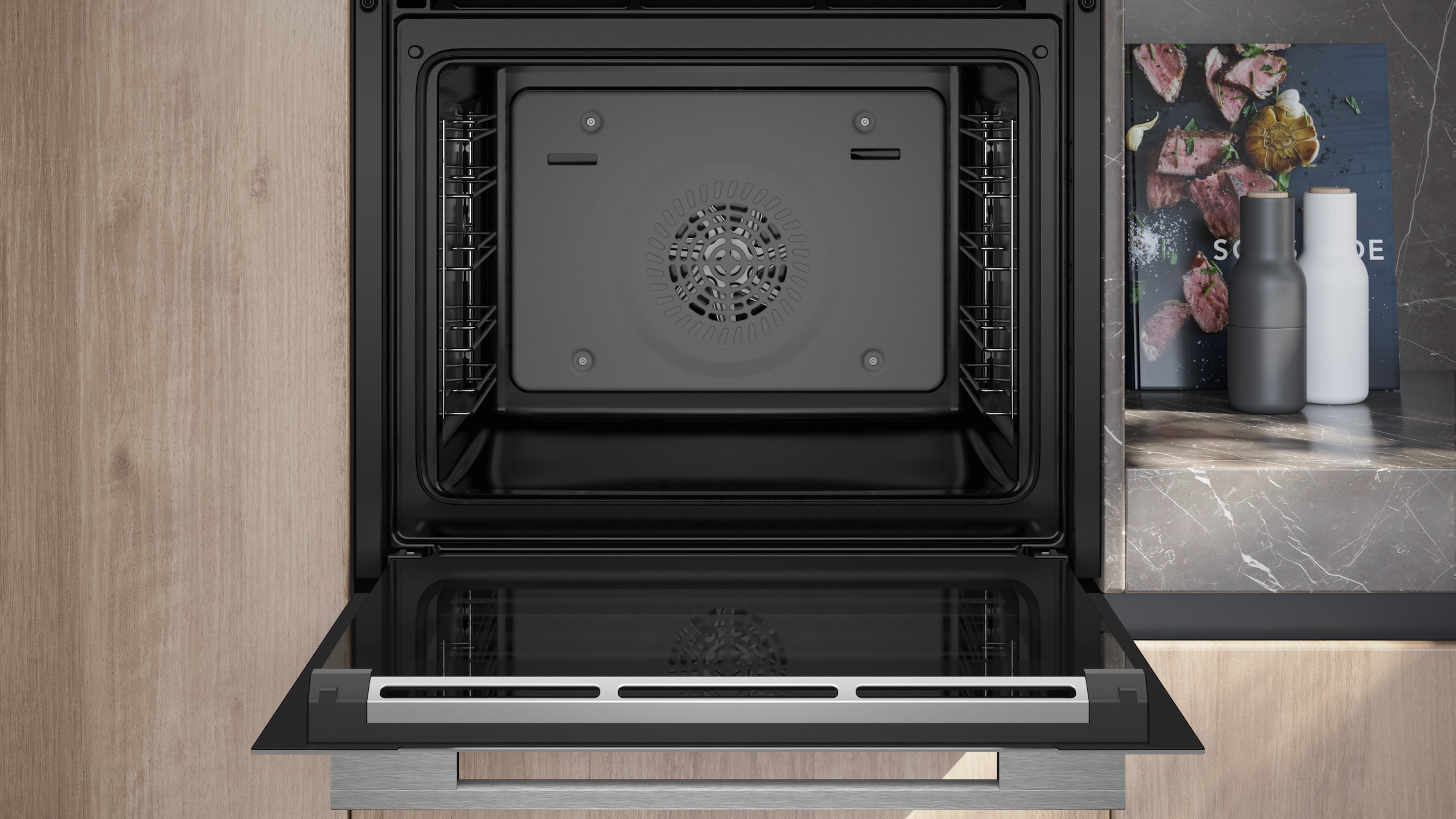 SIEMENS Einbaubackofen iQ700 »HB734G1W1«, mit Backwagen
