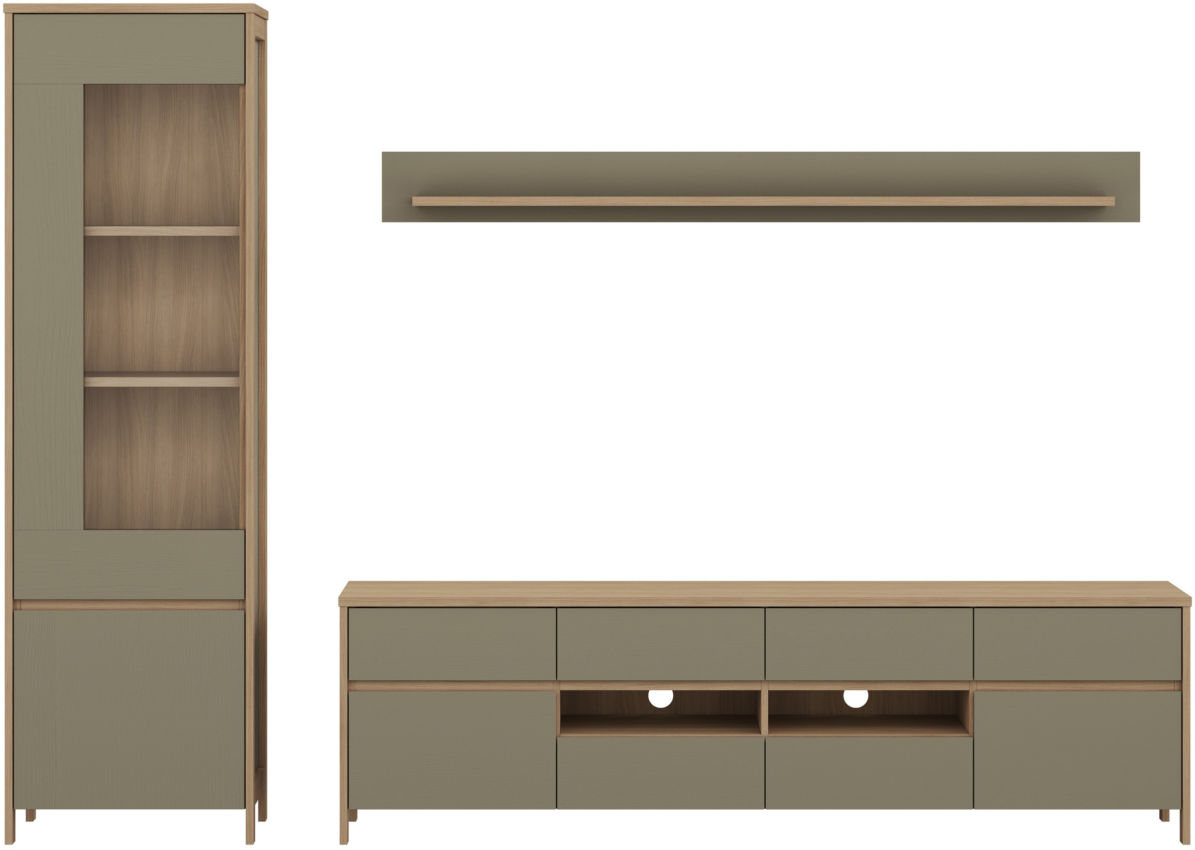 Thumbnail - Home affaire Wohnwand "Stranda, moderne Anbauwand, Komplettset im Scandi-Style" 3 Stk. tlg.