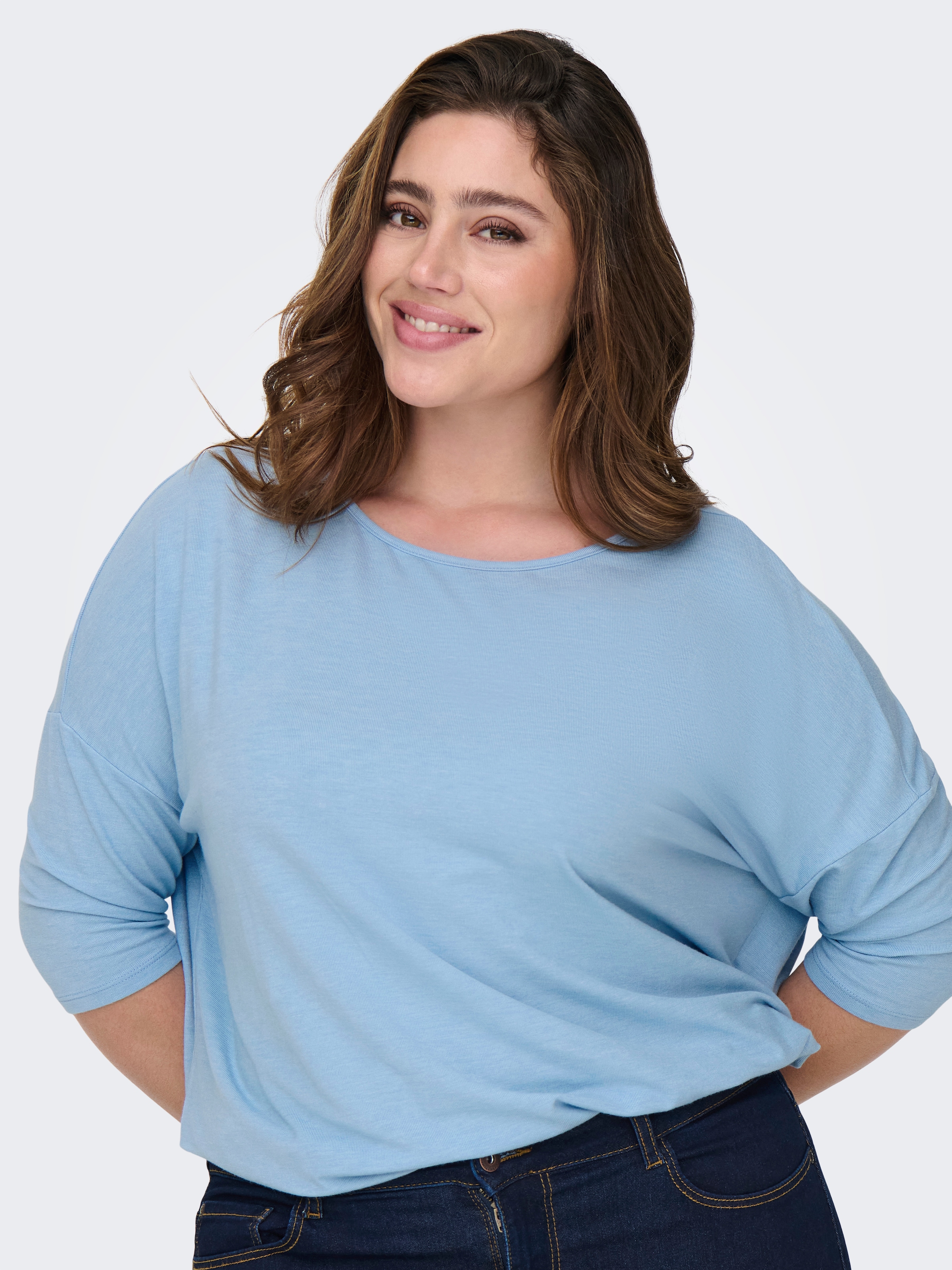 ONLY CARMAKOMA 3/4-Arm-Shirt »CARLAMOUR 3/4 TOP JRS NOOS«