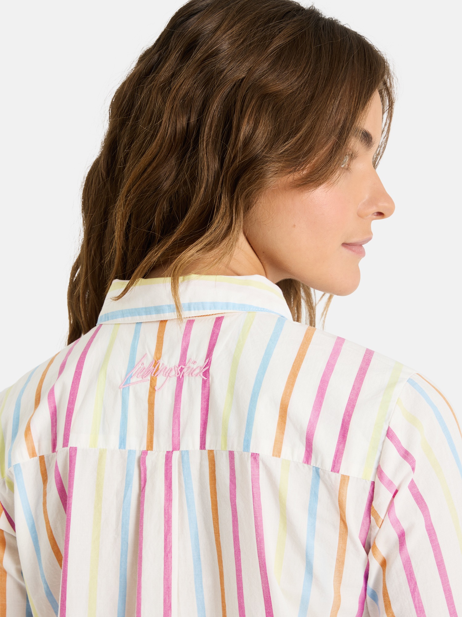 Lieblingsstück Hemdbluse "LisaL" mit gestickten Details, Seitenschlitze günstig online kaufen